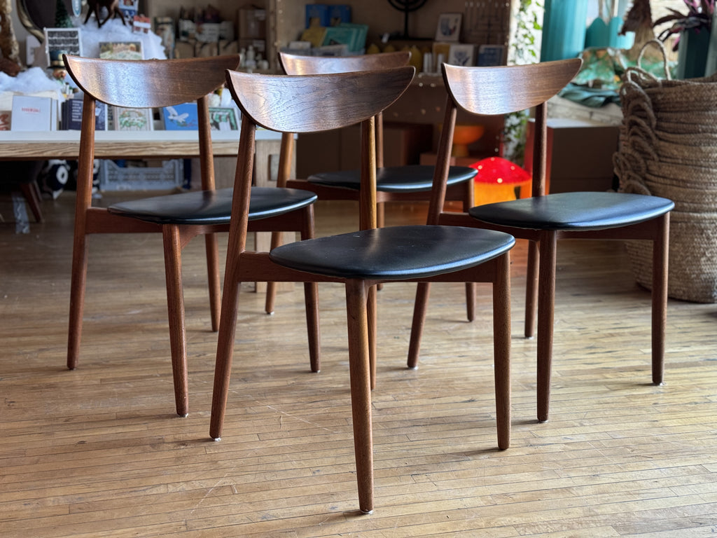 Set of 4 teak dining chairs by Harry Ostergaard for Moreddi