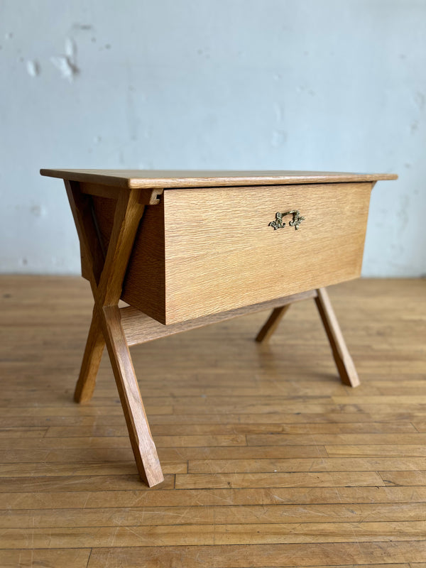 Oak Sewing / Side Table #122