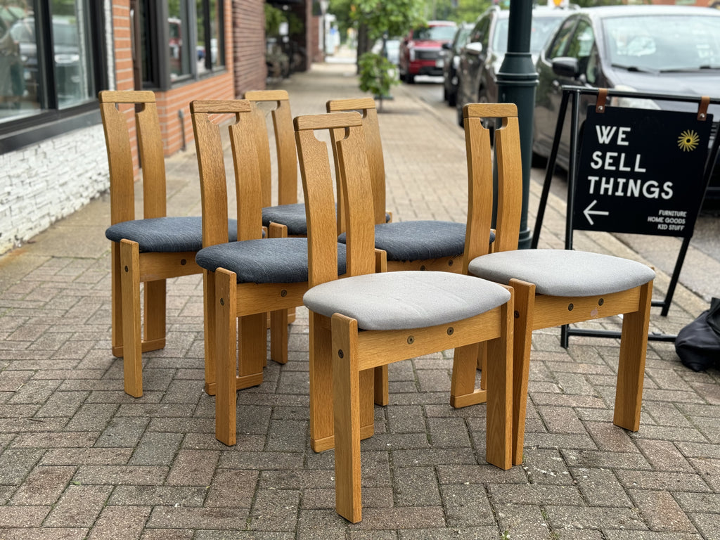 Set Of 6 Danish / Post Modern Dining Chairs #1