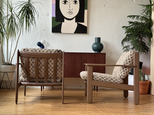 Pair of Danish Modern / Post Modern Lounge Chairs