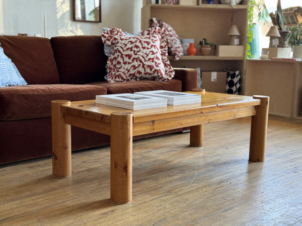 Post modern coffee table in pine