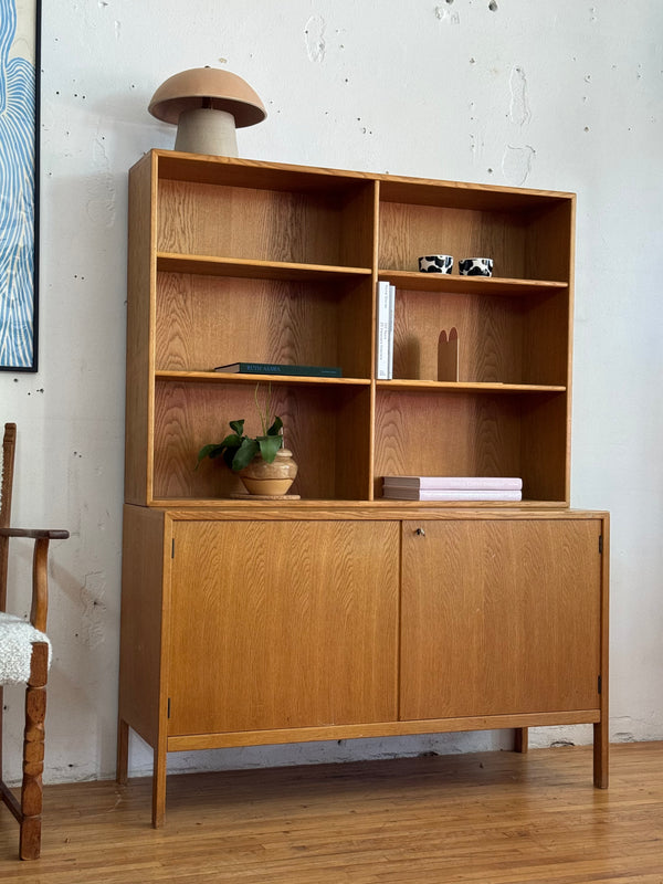 Swedish Bookshelf / Wall Unit In Oak #81