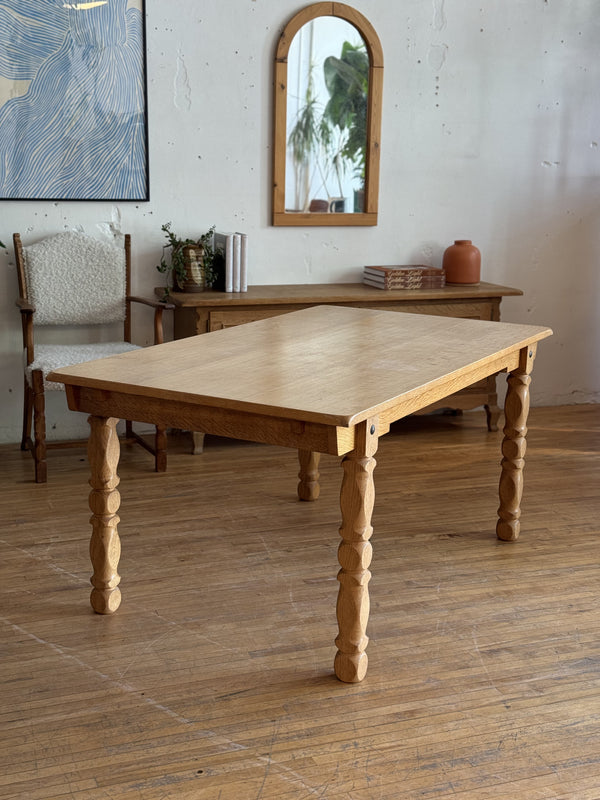 Danish Dining Table In Oak Attributed To Henning Kjaernulf #13