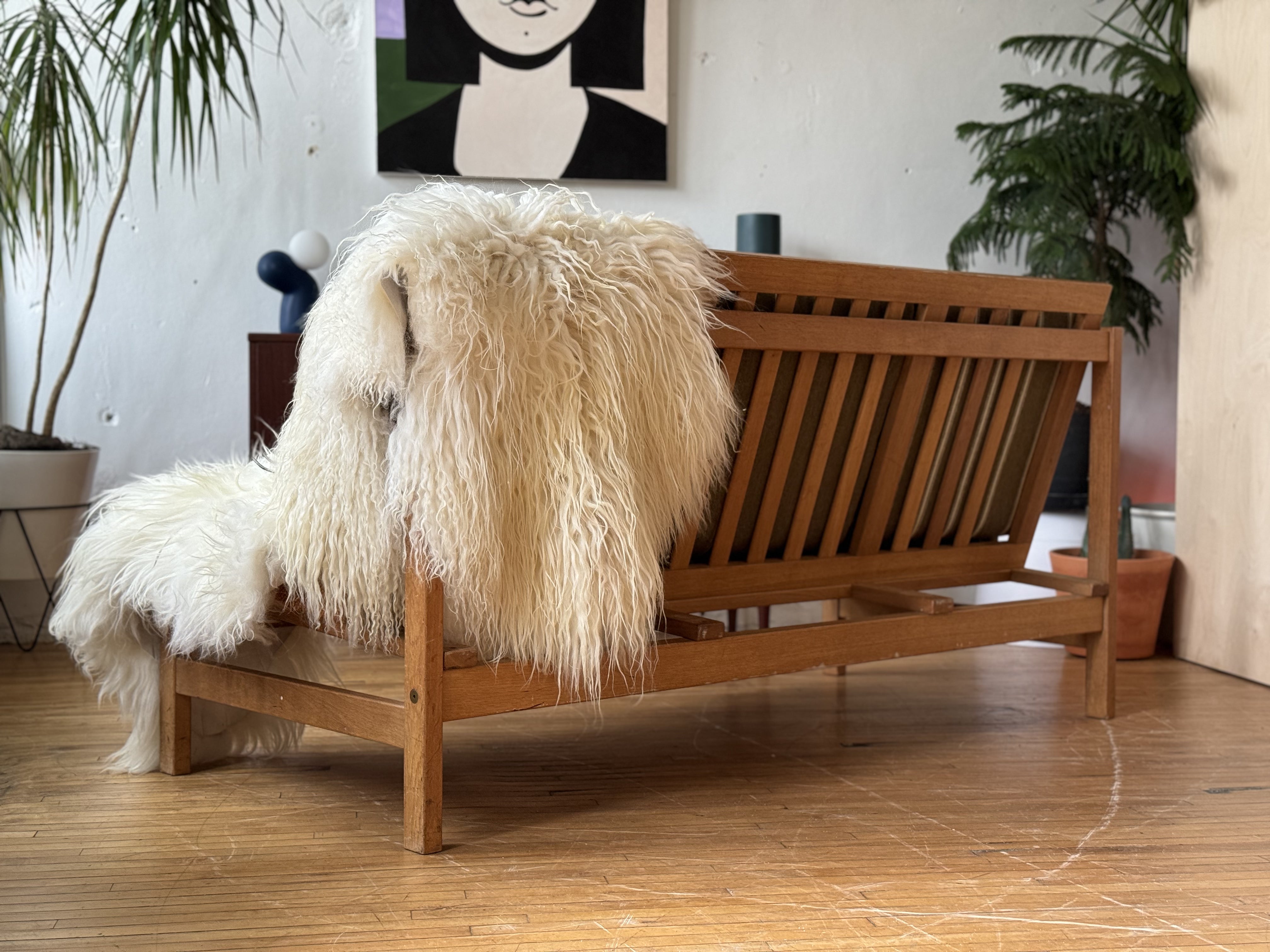 Danish Sofa in Oak Designed by Borge Mogensen