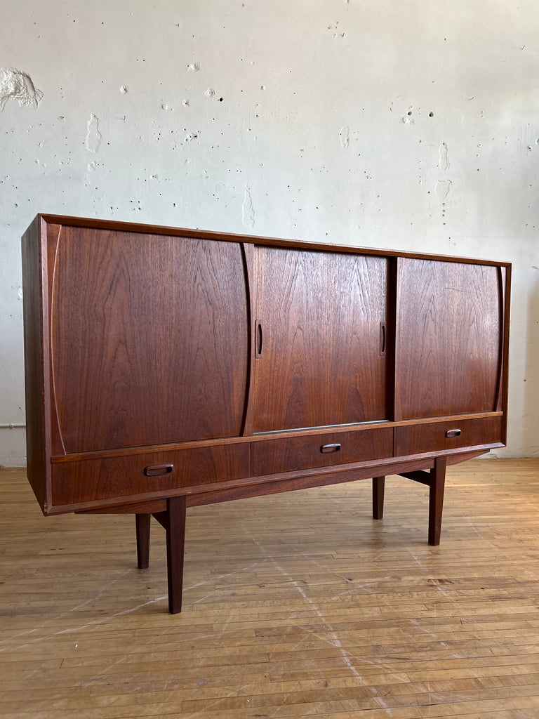 Danish Modern Teak Highboard / Sideboard #1041-205