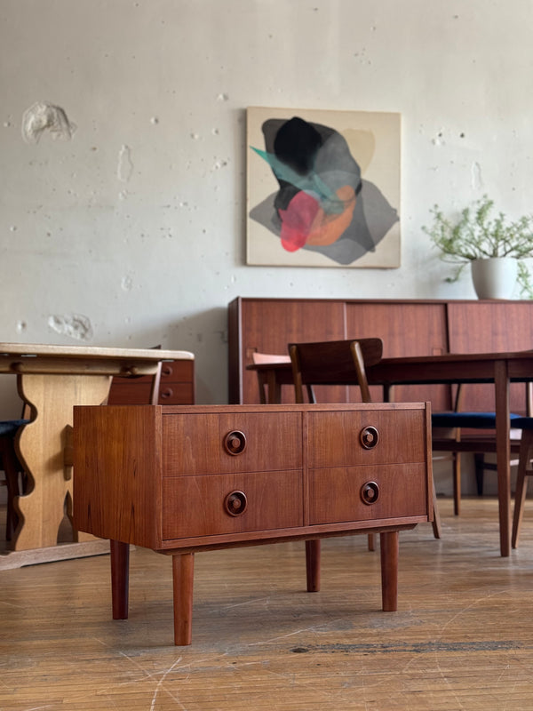 Petite Teak Chest of Drawers / Nightstand