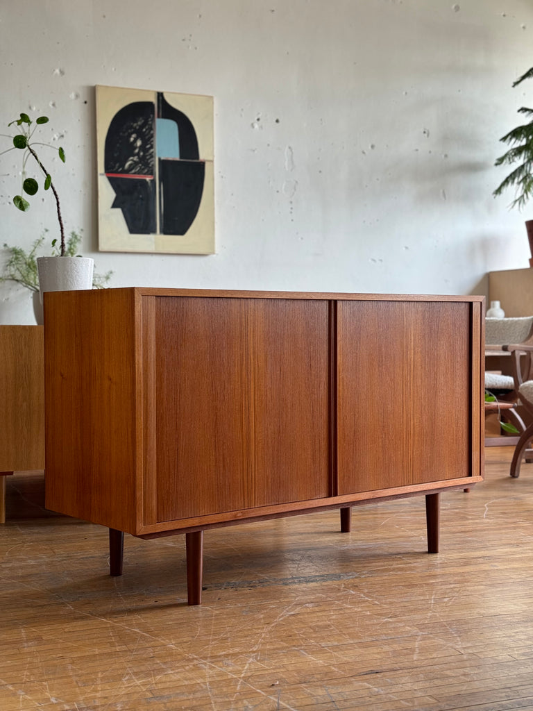 Danish Tambour Sideboard in Teak by Carlo Jensen for Hundevad