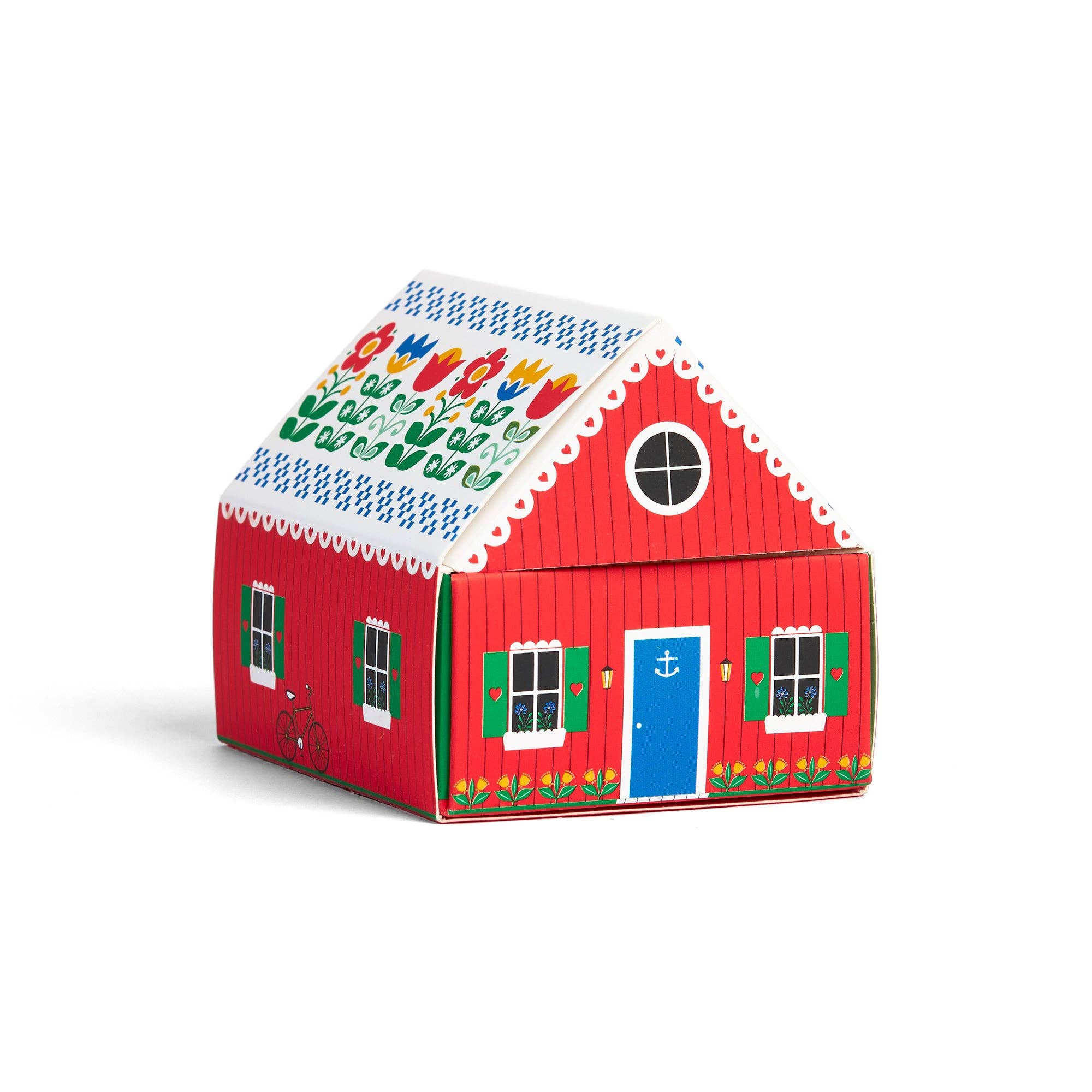 Swedish Matchbox Cottage: Yellow, Blue & Red