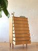 Tall Danish Chest Of Drawers / Dresser In Oak #132