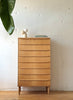 Tall Danish Chest Of Drawers / Dresser In Oak #132