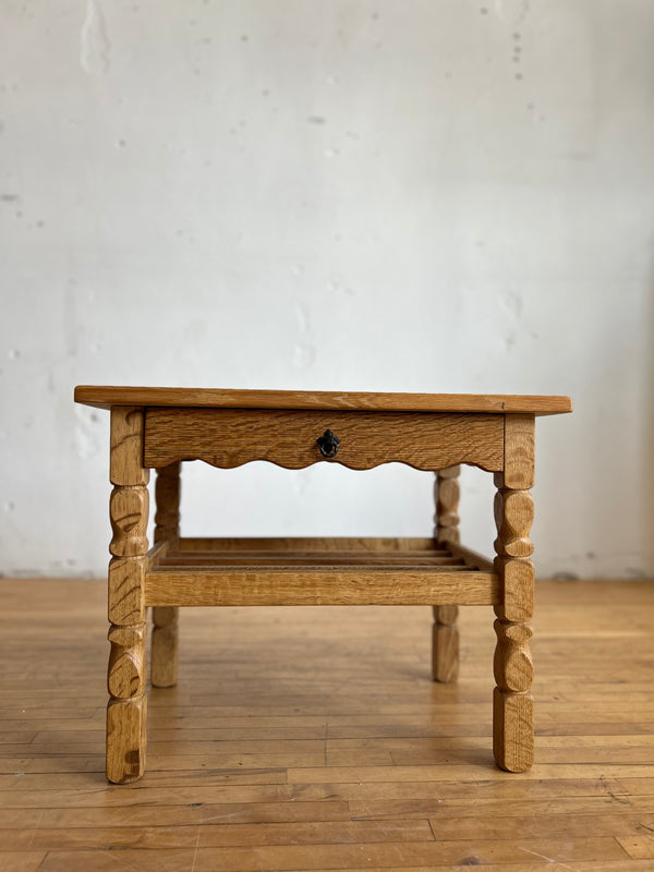 Oak Side Table in the Style of Henning Kjaernulf #15