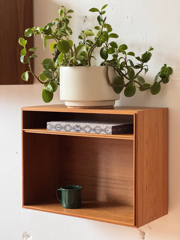 Danish Modern Wall Mounted Floating Shelves / Bedside Tables in Teak