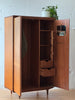 Danish Modern Wardrobe Cabinet in Teak & Mahogany