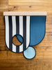 Blue and Stripes Wall Hanging by Lisa Marie Quilts