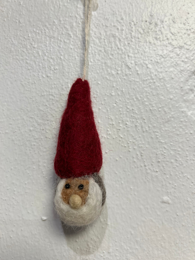 Felted Gnome Ornament