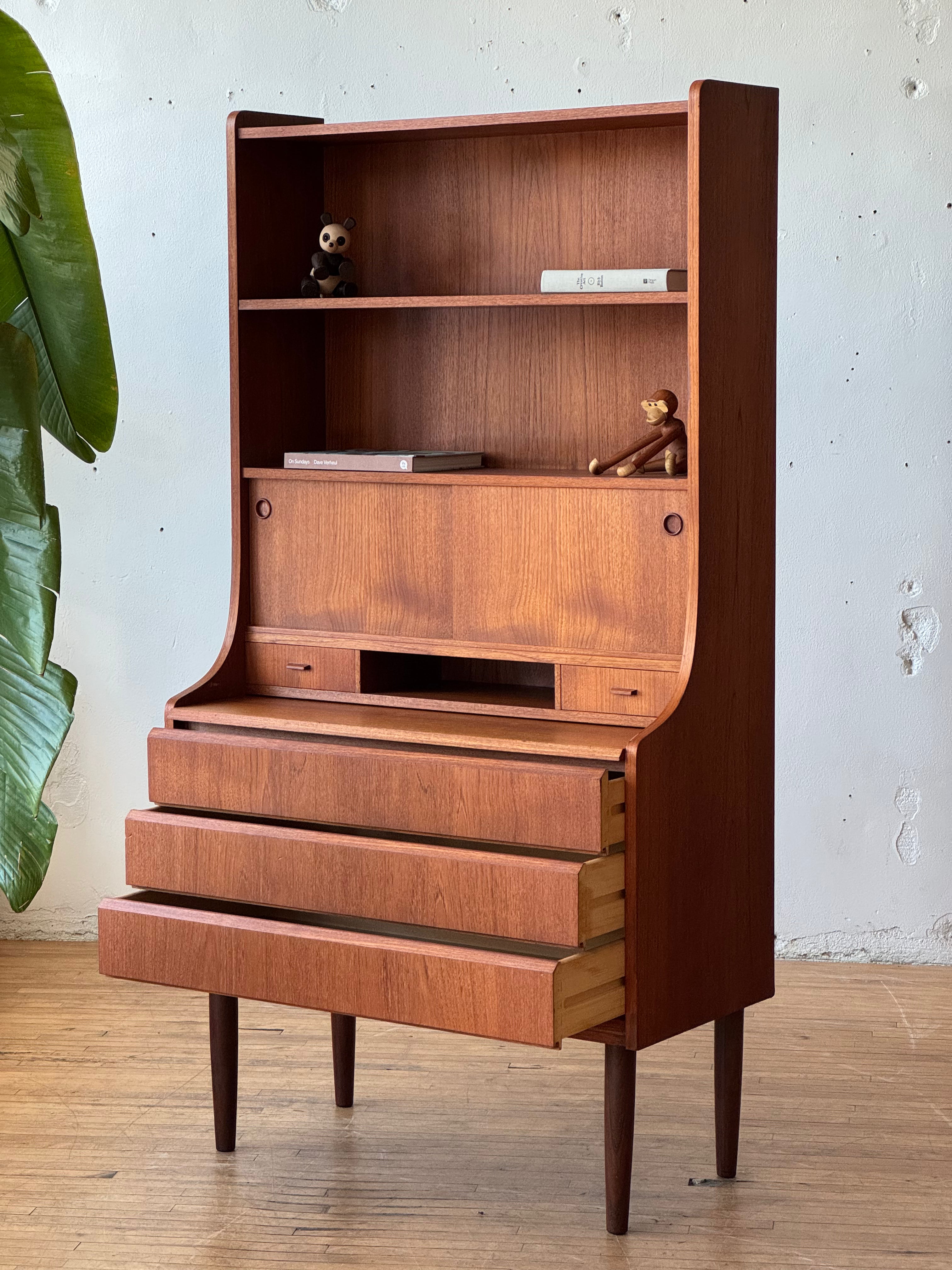 Danish Modern Bookshelf / Secretary in Teak