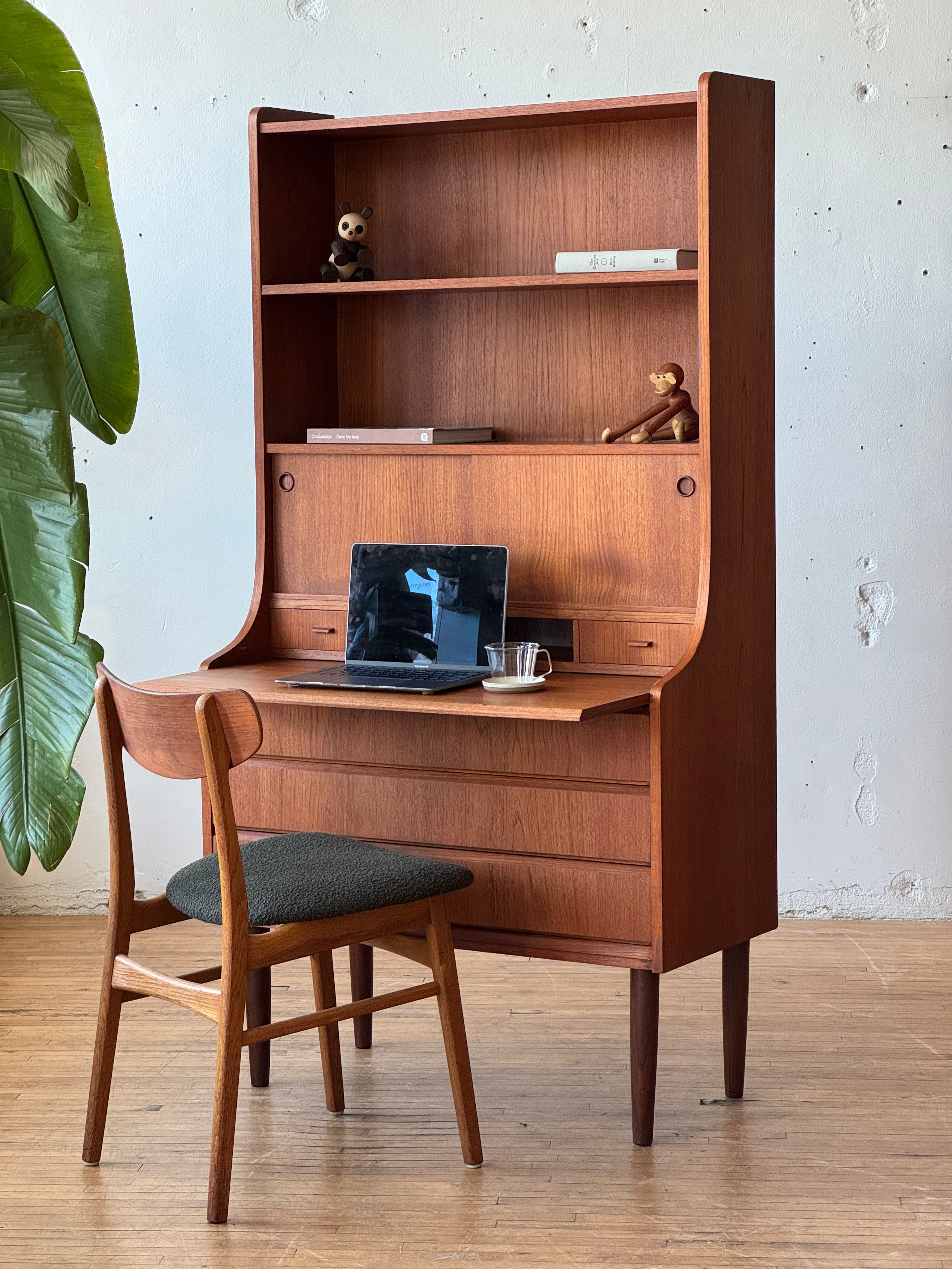Danish Modern Bookshelf / Secretary in Teak