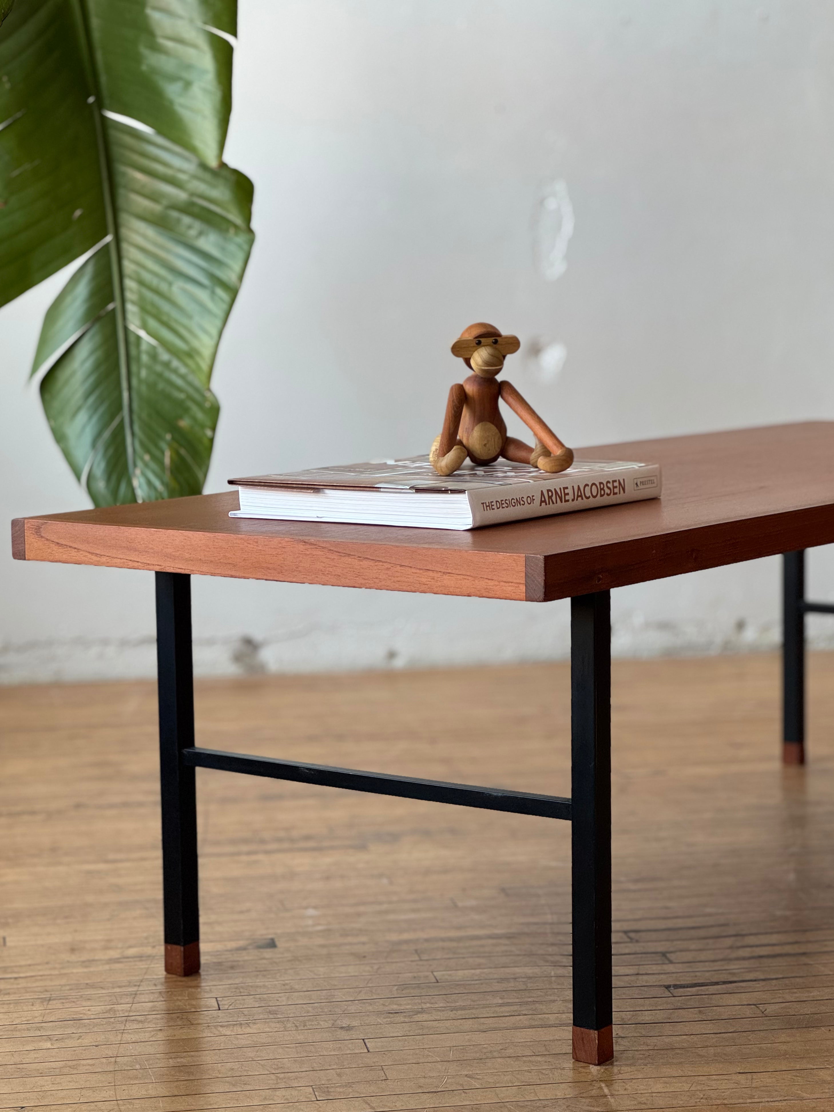 Danish Teak & Steel Coffee Table