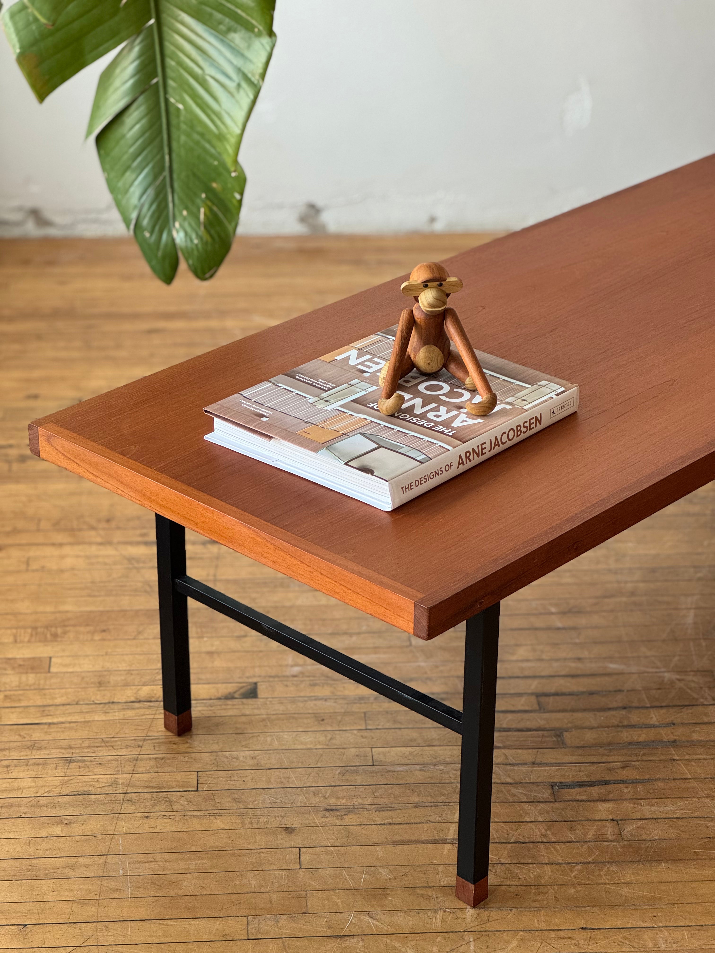 Danish Teak & Steel Coffee Table