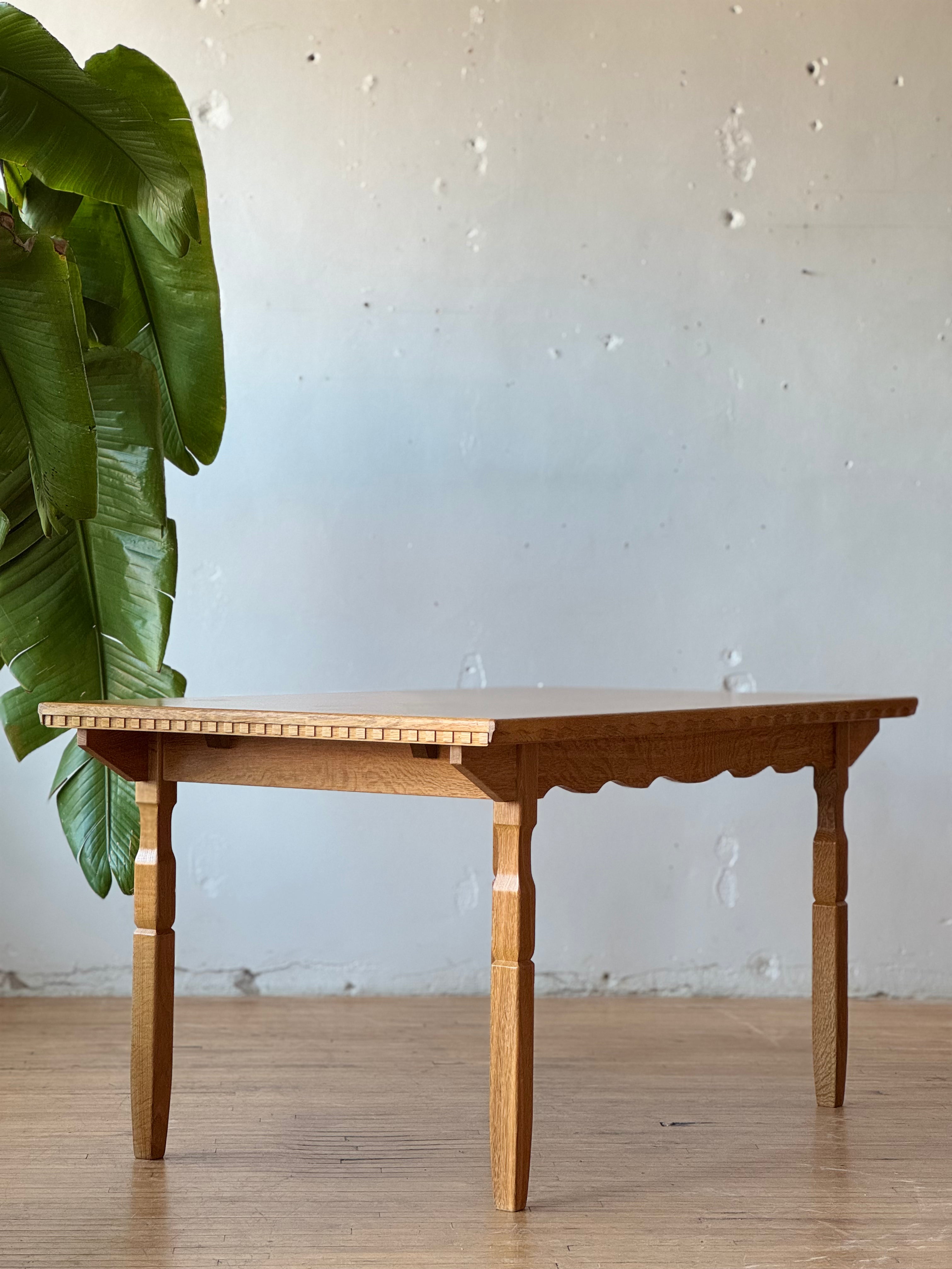 Danish Dining Table in Oak by Henning Kjaernulf #3377