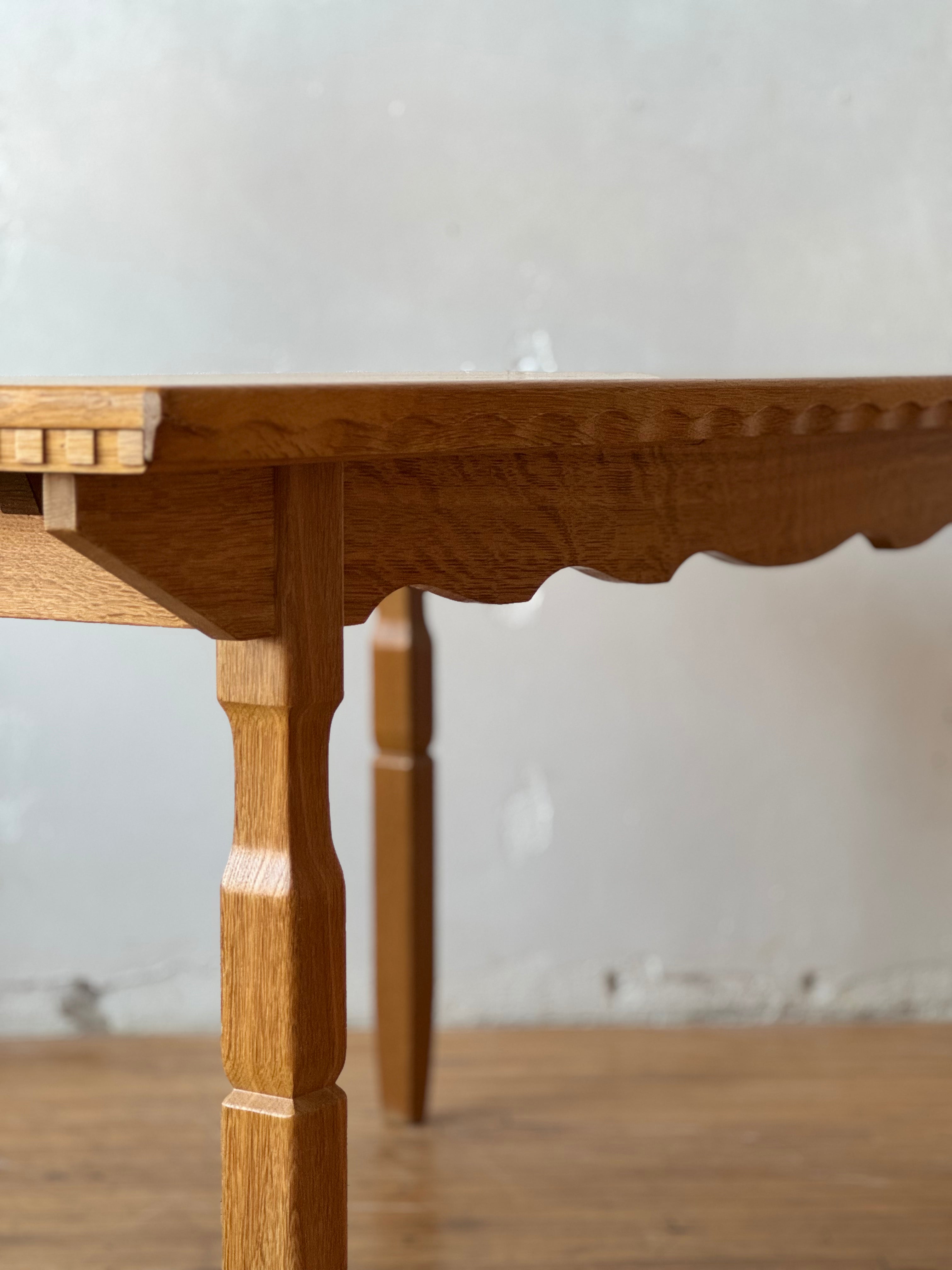 Danish Dining Table in Oak by Henning Kjaernulf #3377