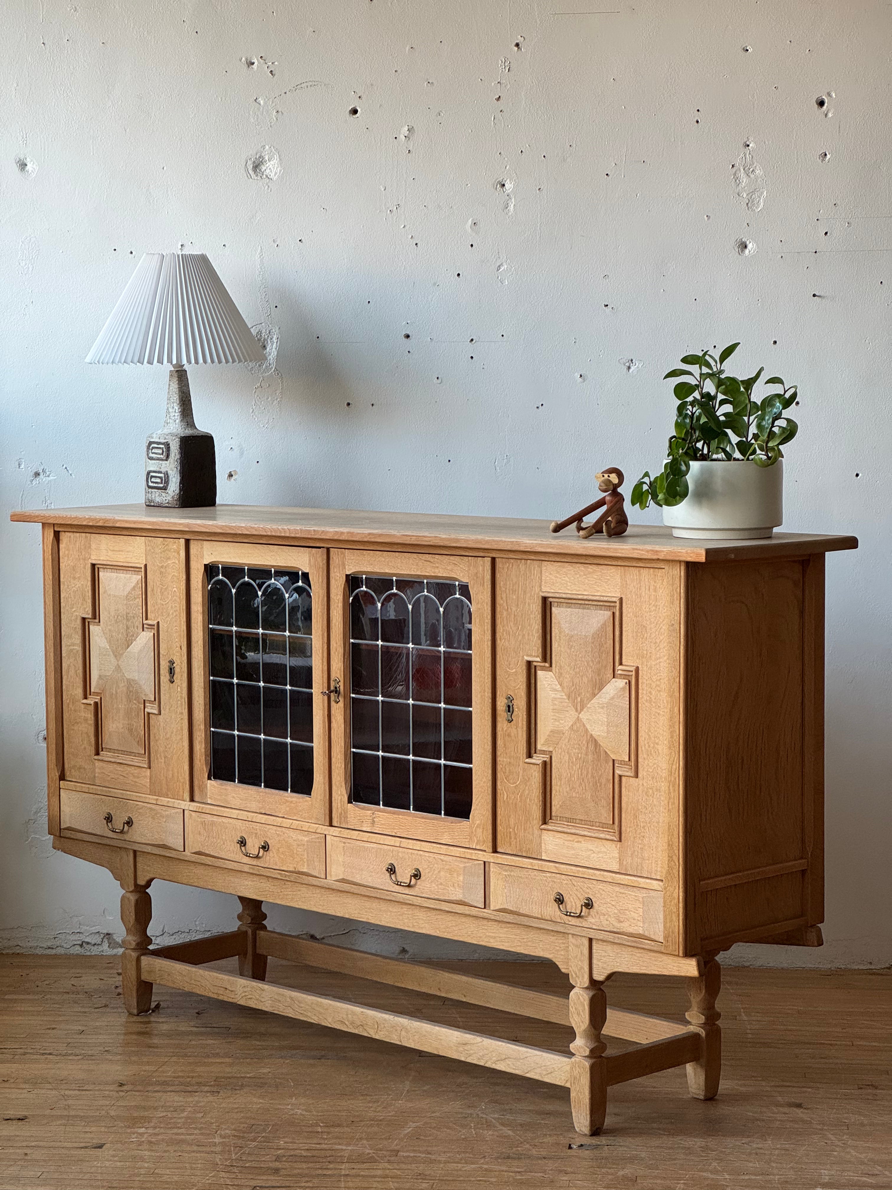 Oak & Glass Highboard by Henning Kjaernulf #3693