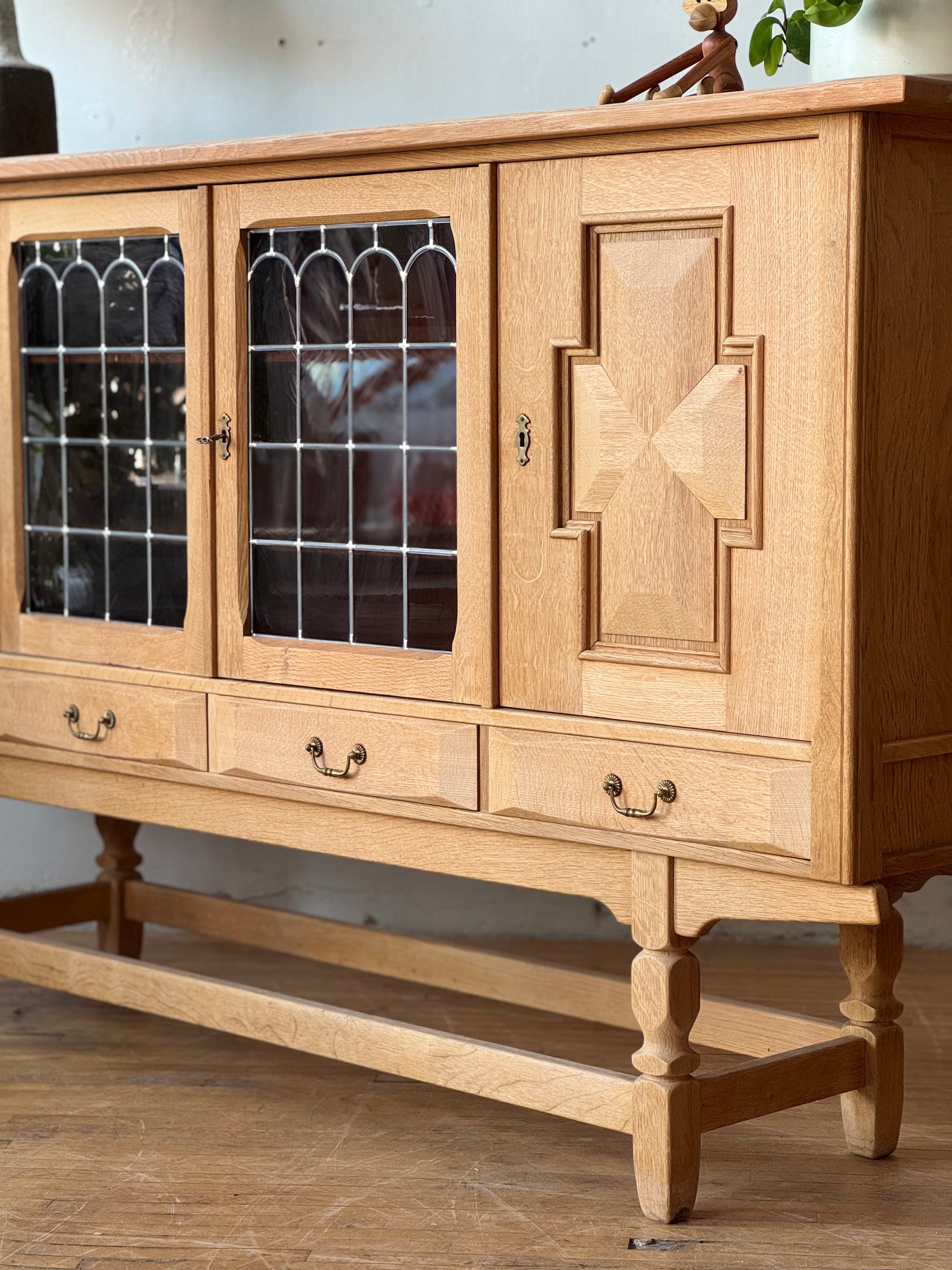 Oak & Glass Highboard by Henning Kjaernulf #3693