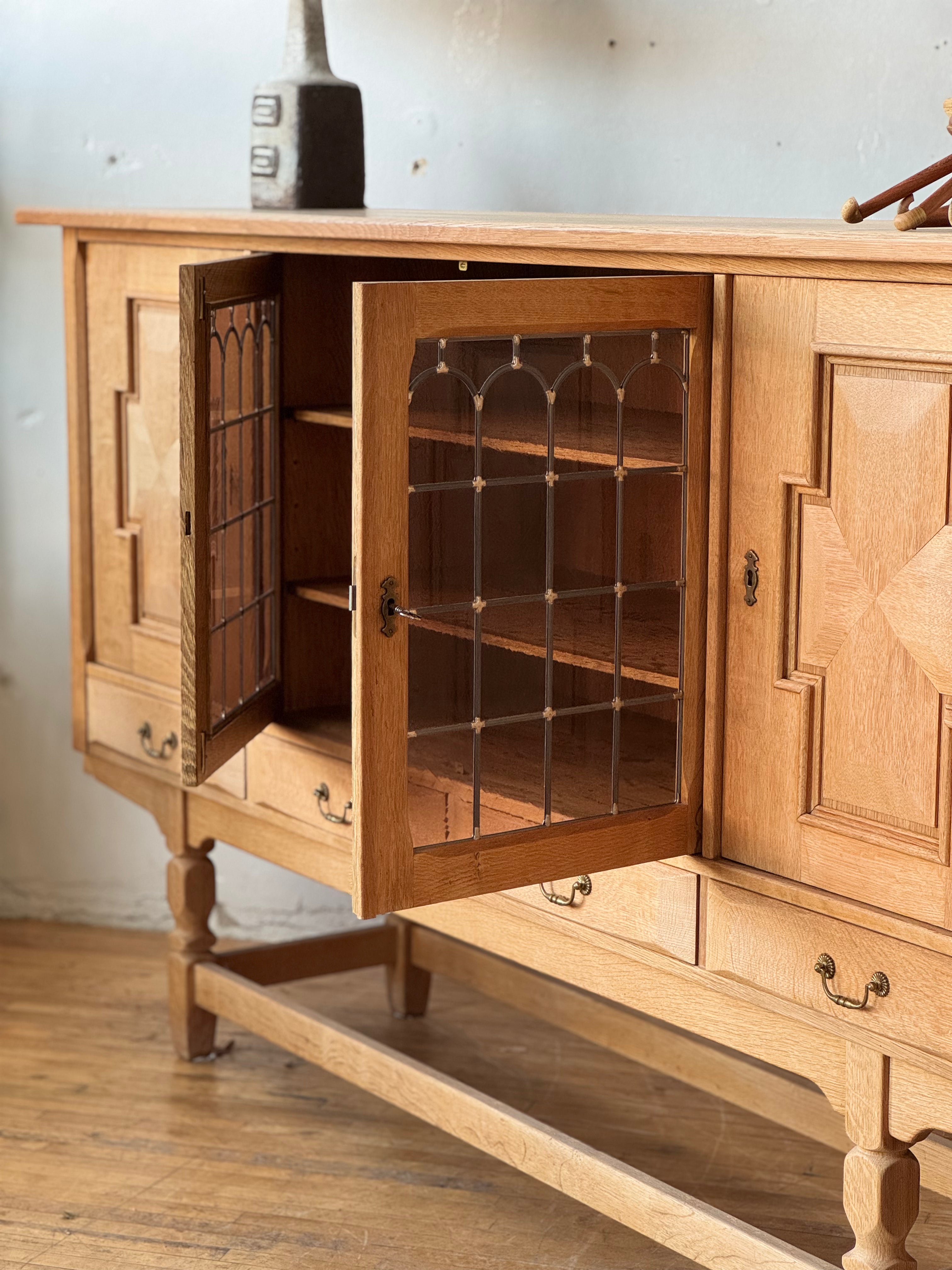 Oak & Glass Highboard by Henning Kjaernulf #3693