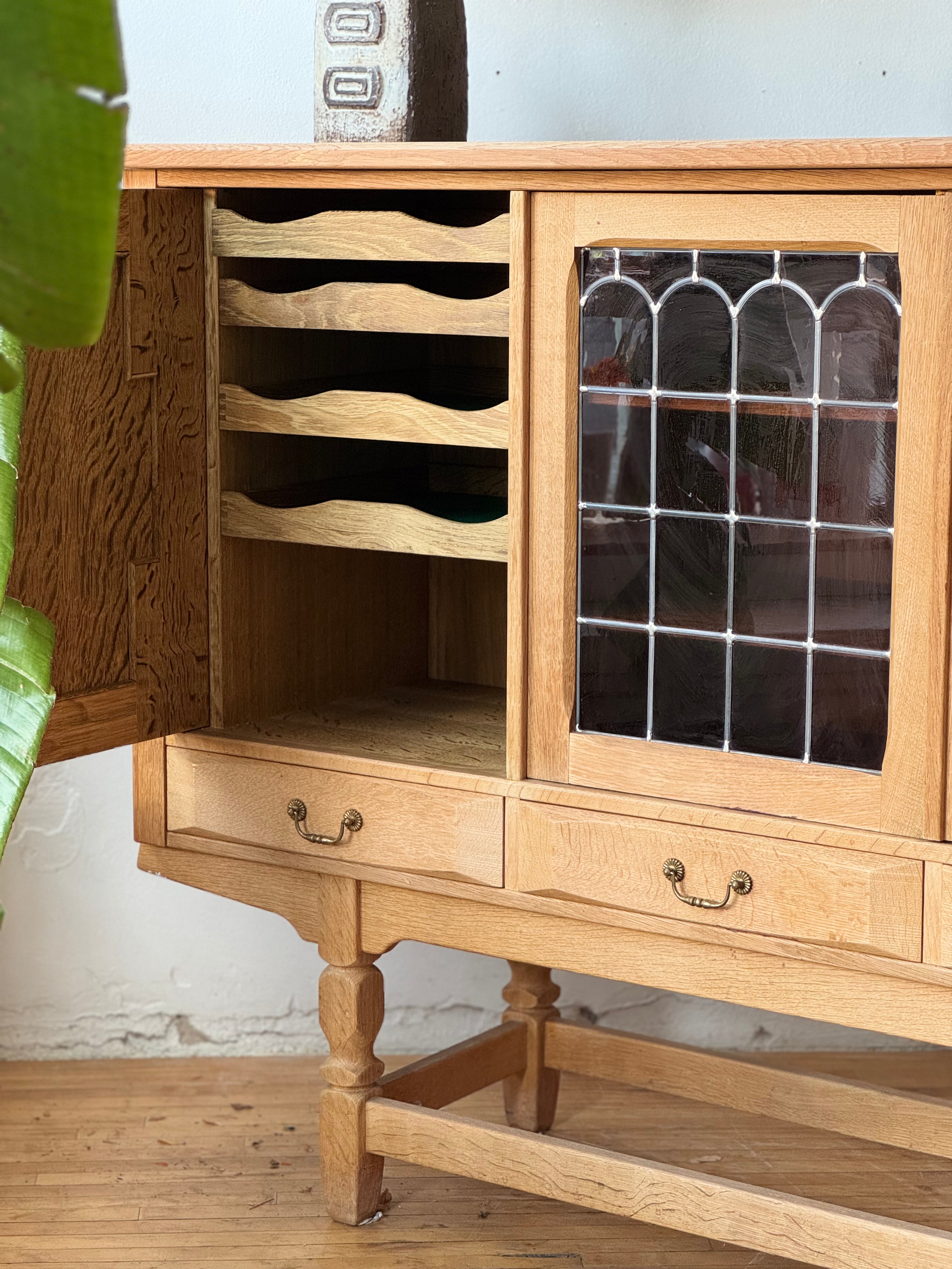 Oak & Glass Highboard by Henning Kjaernulf #3693