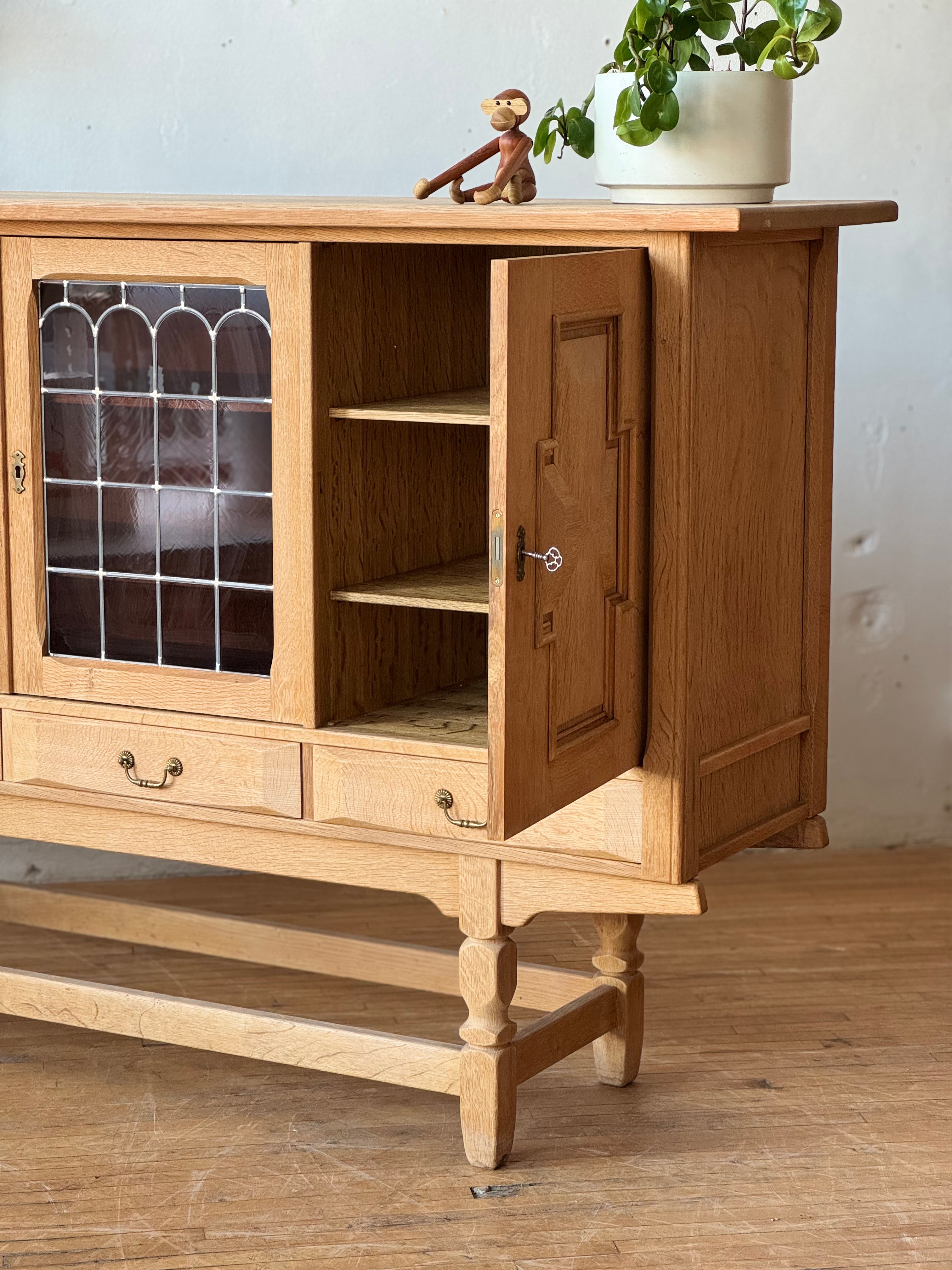 Oak & Glass Highboard by Henning Kjaernulf #3693