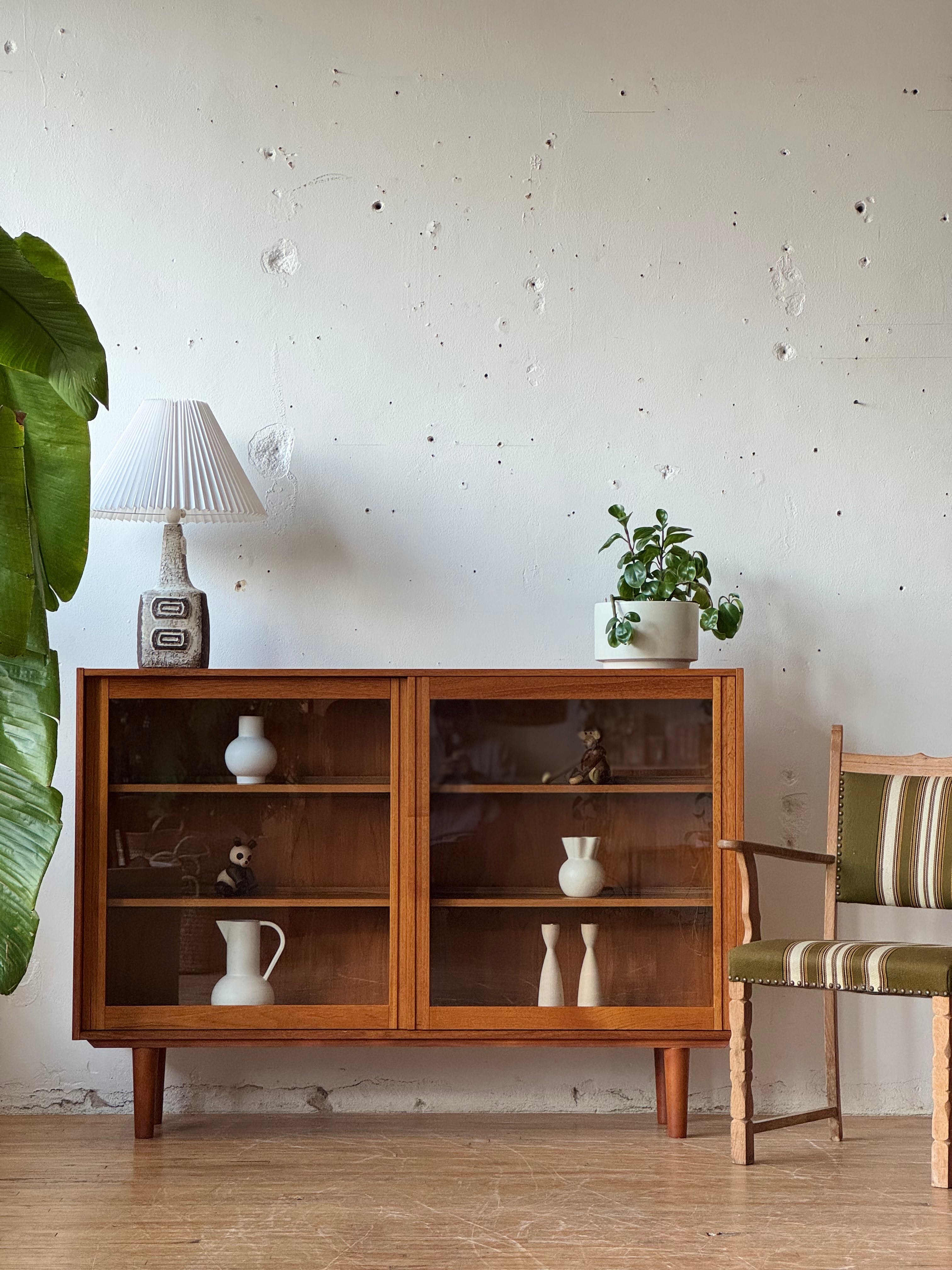 Danish Teak & Glass Cabinet