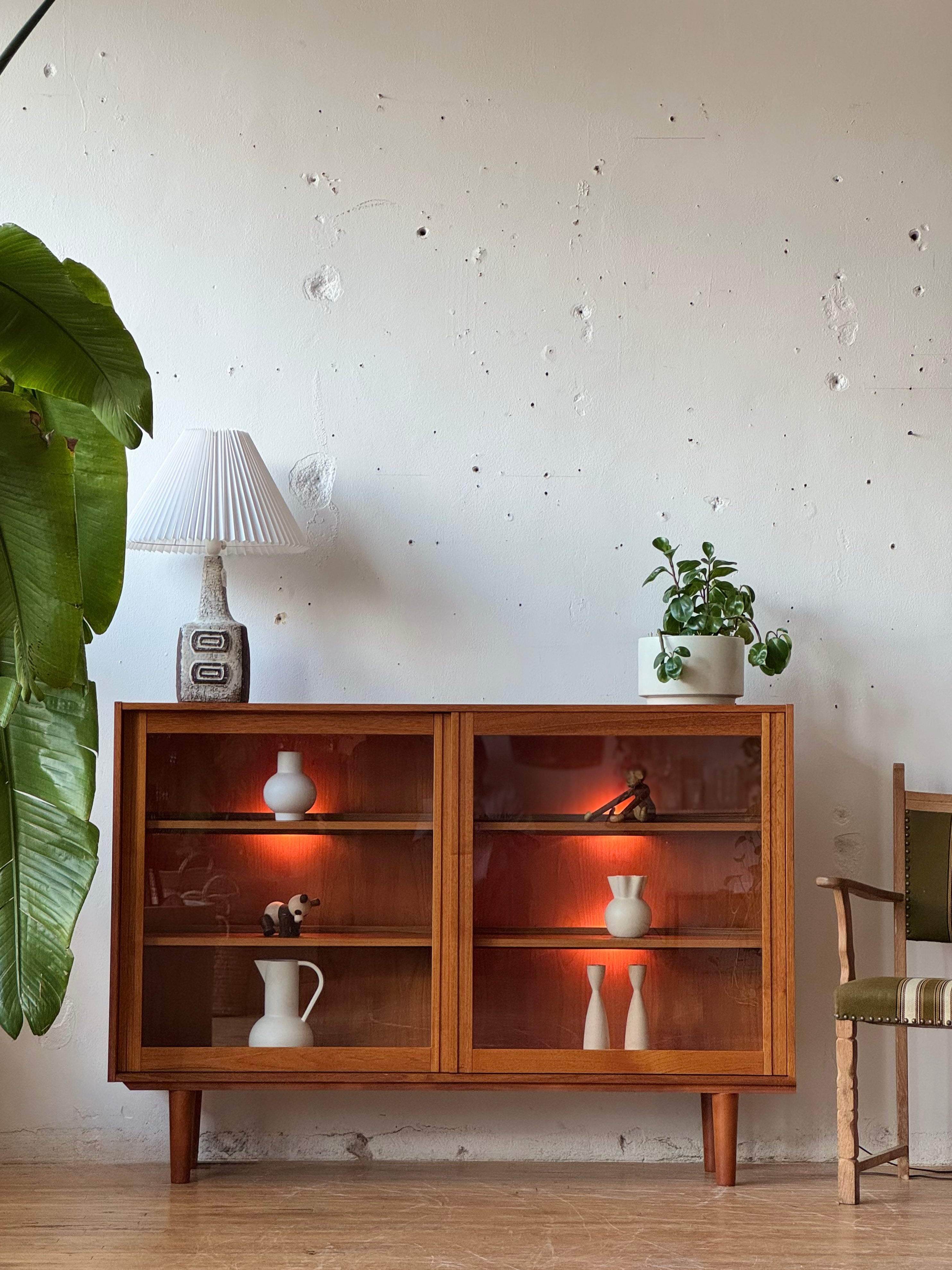 Danish Teak & Glass Cabinet
