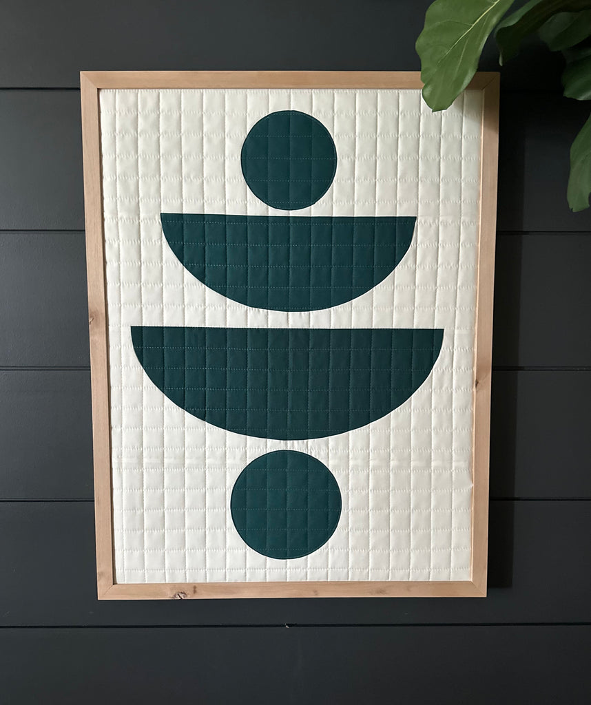 Evergreen Geometric Wall Hanging by Lisa Marie Quilts