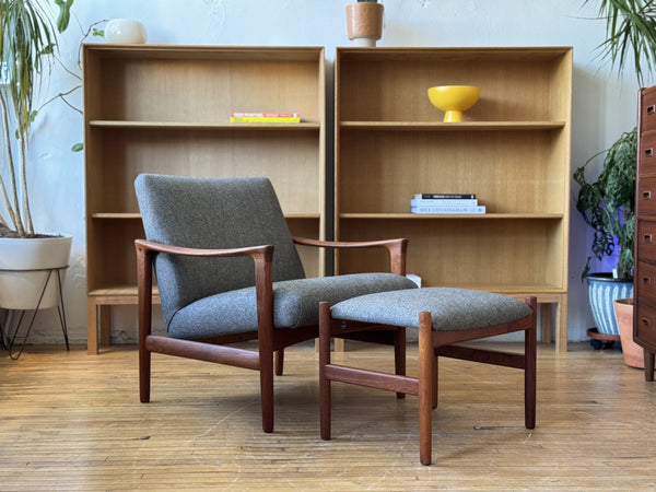 Inge Andersson Oslo Teak Lounge Chair & Ottoman for Bröderna Andersson