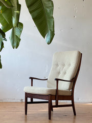 Danish High Back Lounge Chair