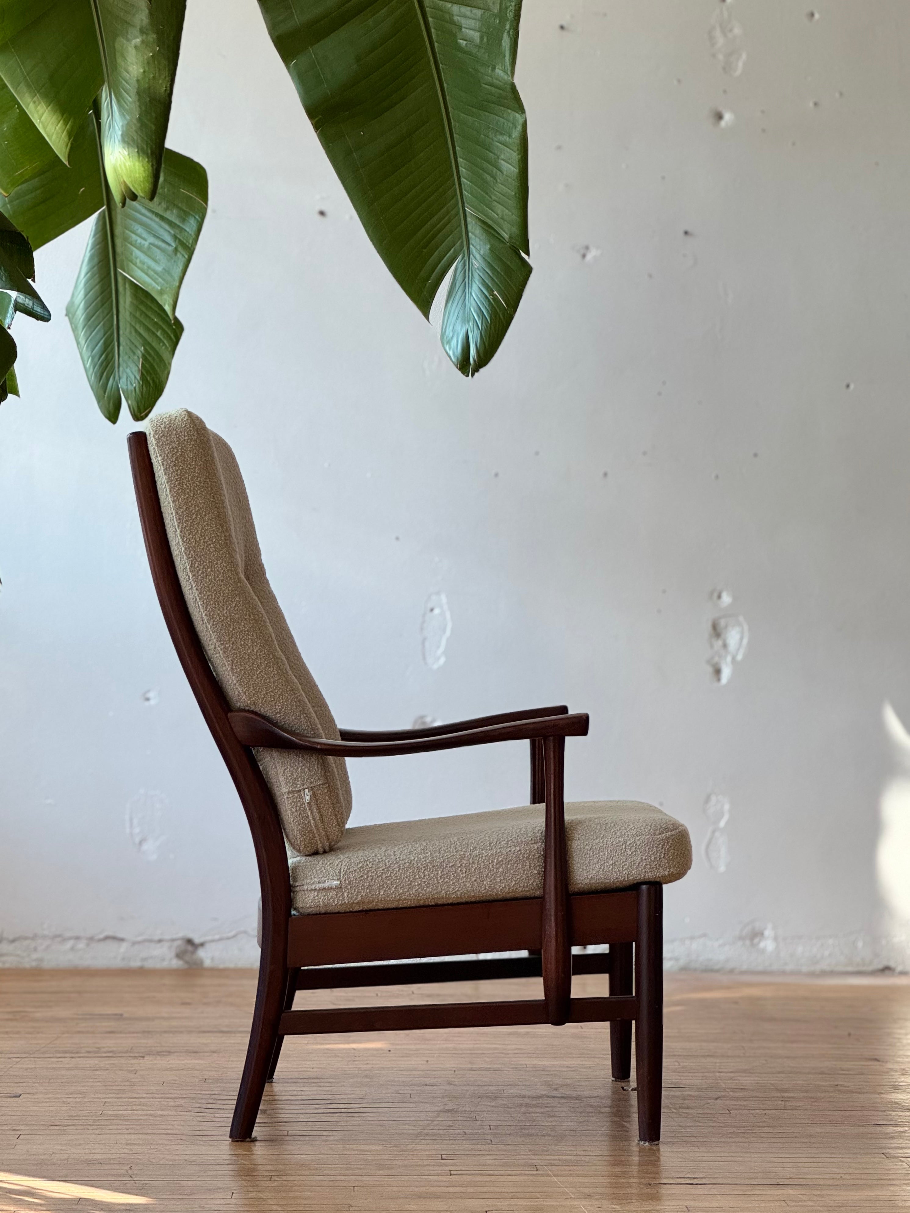 Danish High Back Lounge Chair