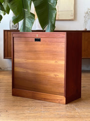 Danish Modern Teak Tambour File Cabinet #2489