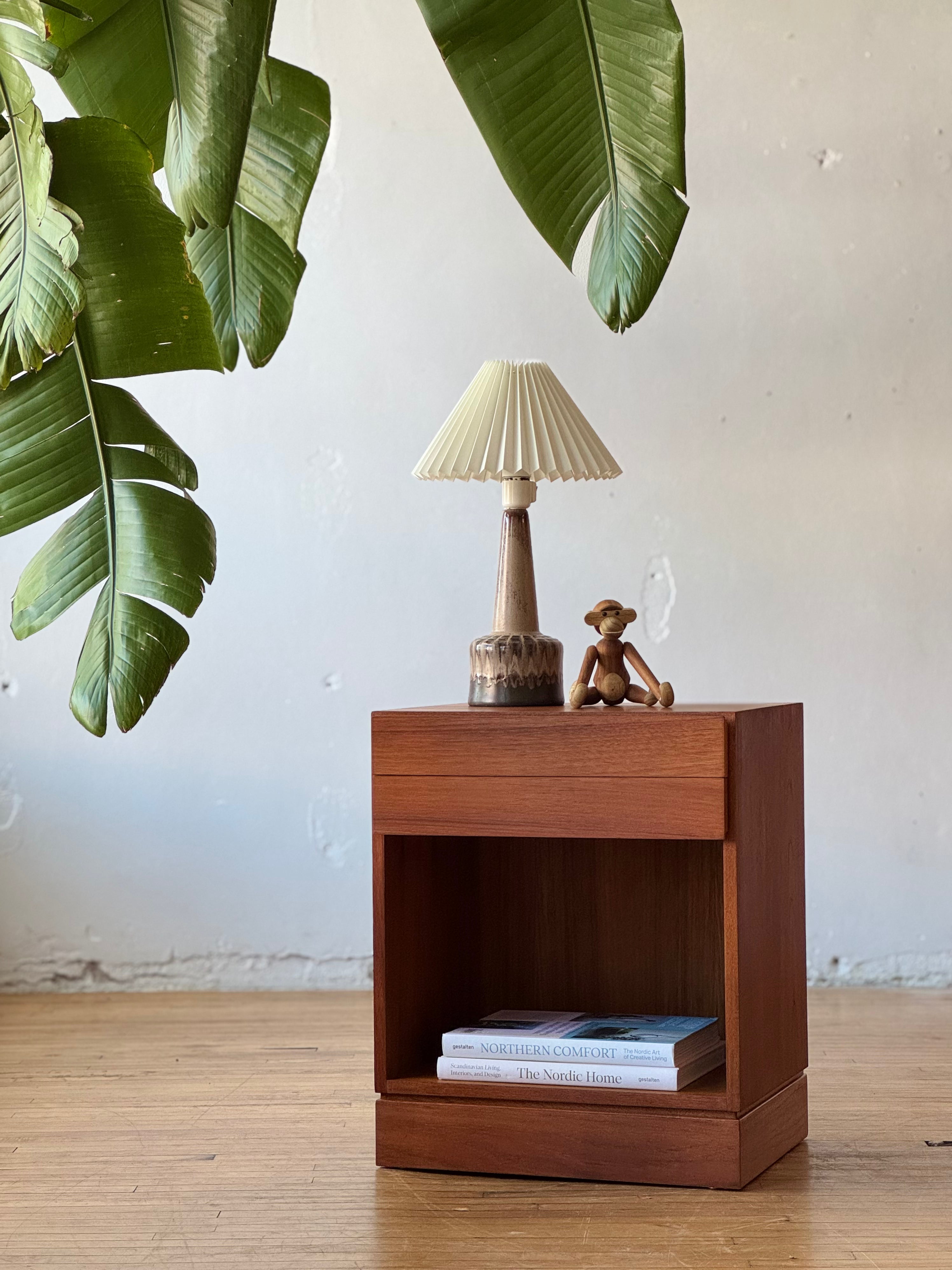 Danish Teak Side Table / Bedside Table by Arne Wahl Iversen