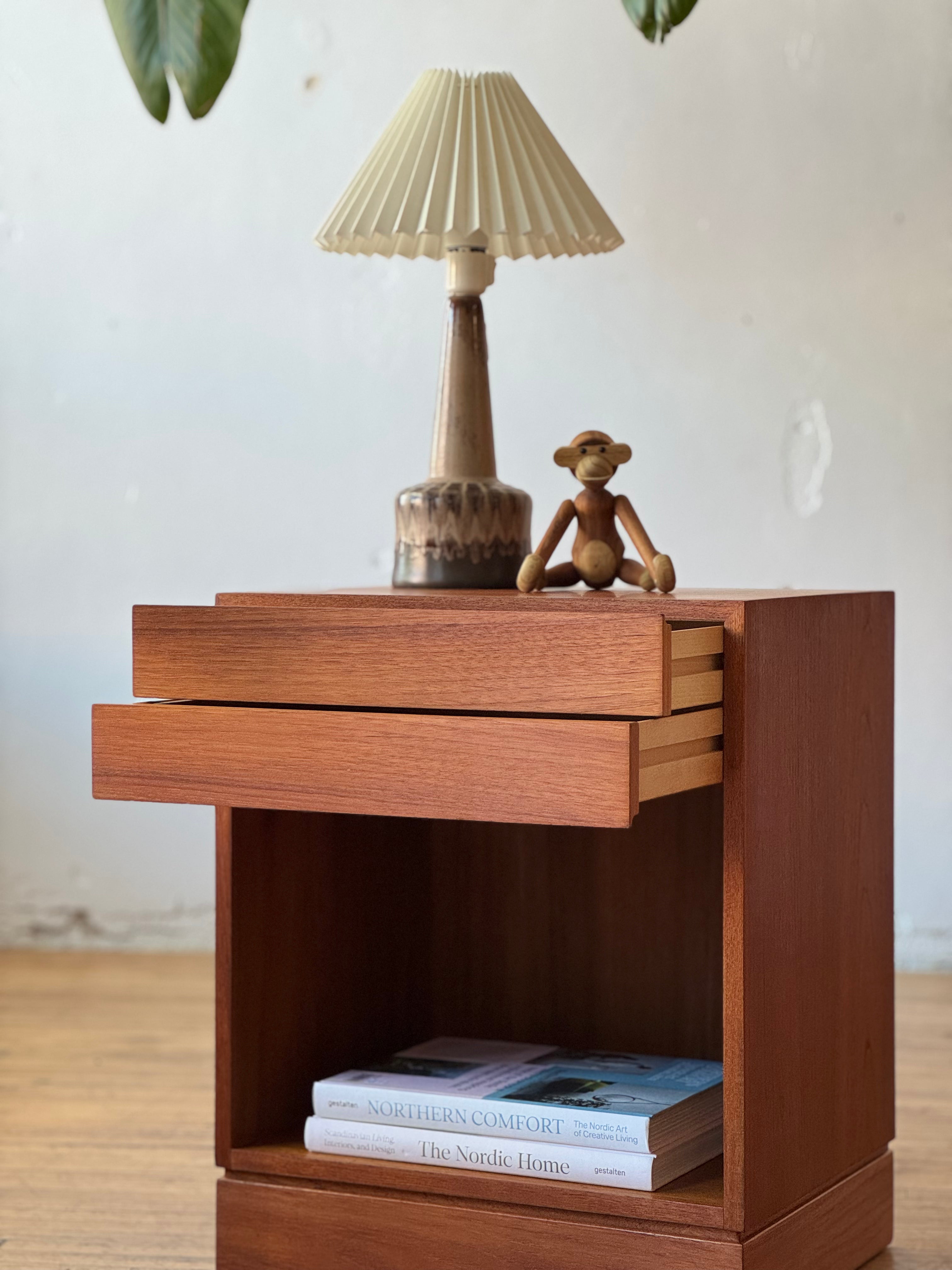 Danish Teak Side Table / Bedside Table by Arne Wahl Iversen