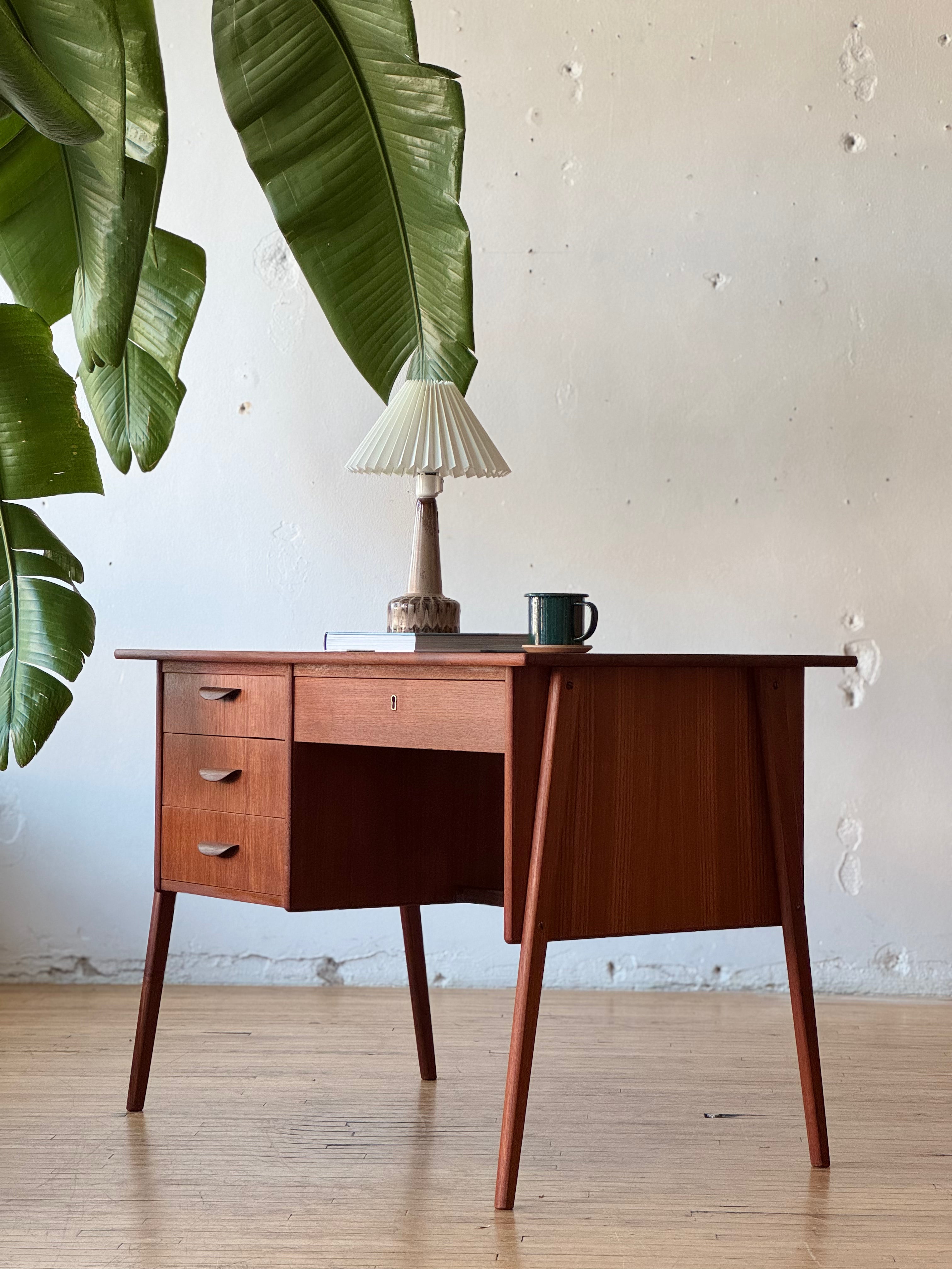 Danish Modern Teak Writing Desk #1632