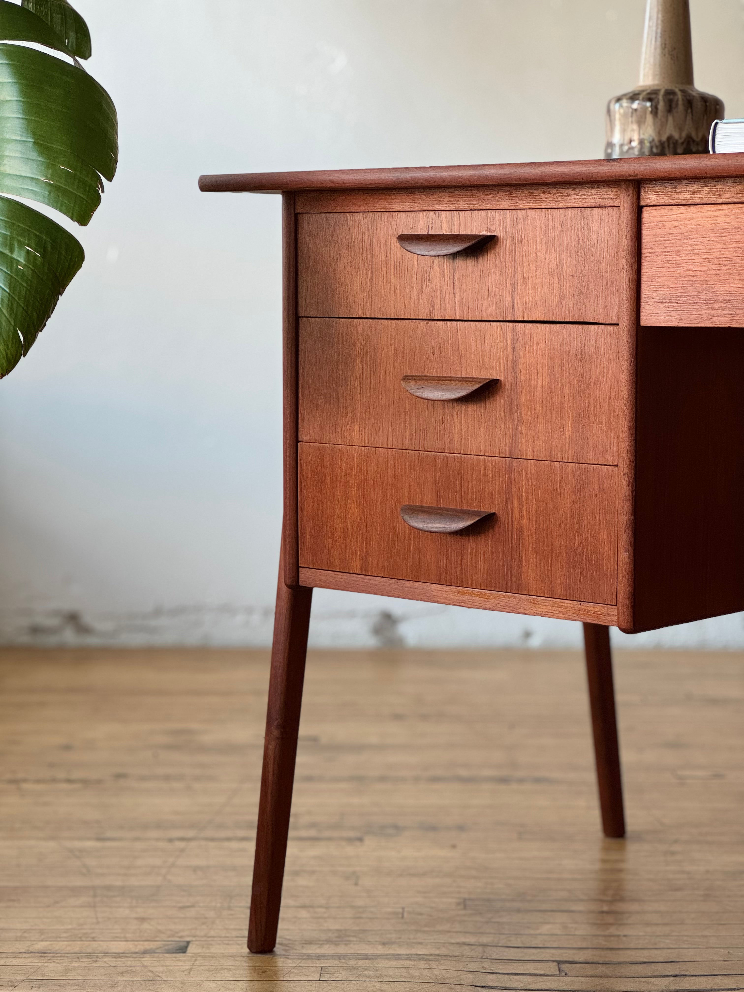 Danish Modern Teak Writing Desk #1632