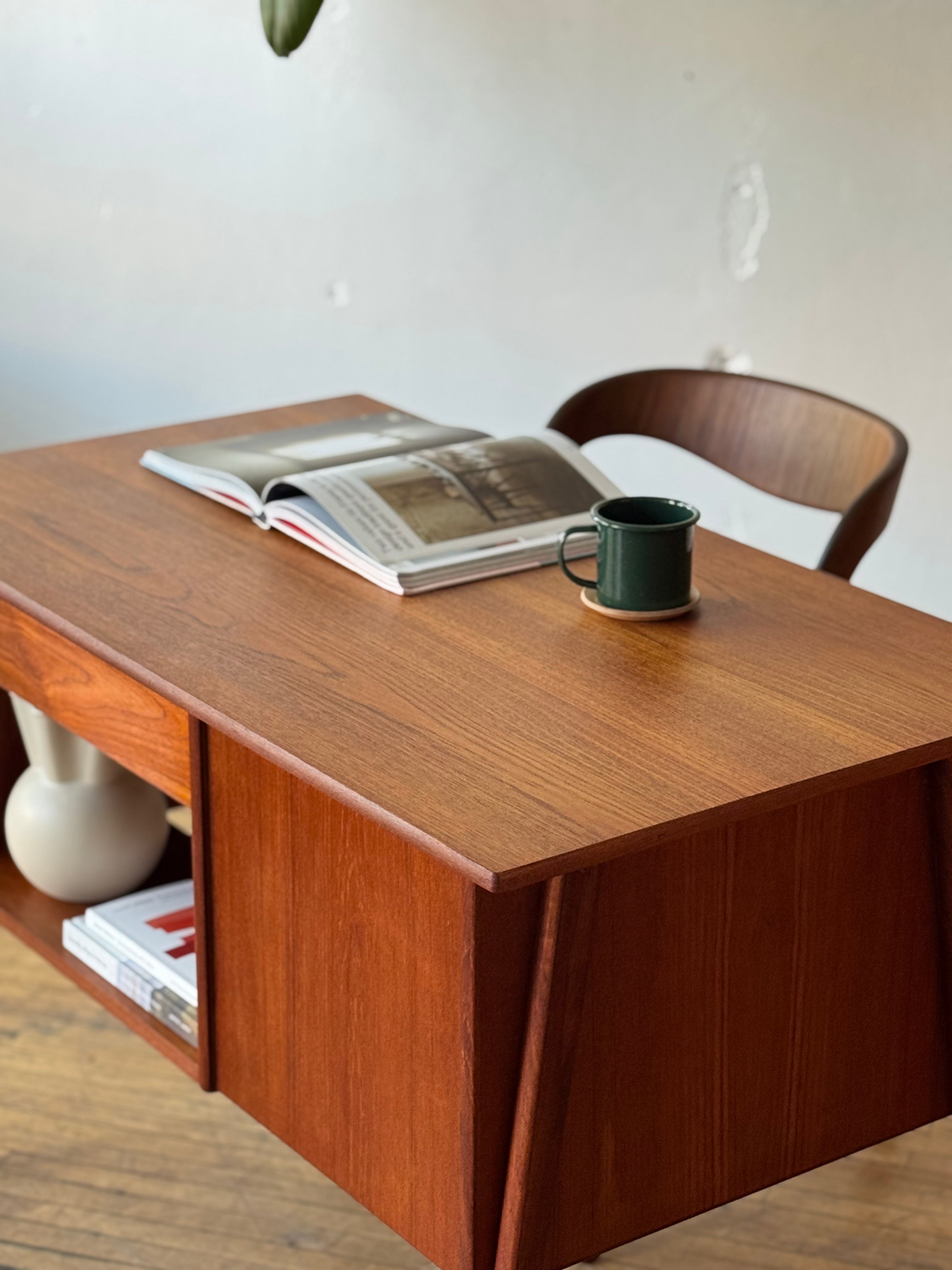 Danish Modern Teak Writing Desk #1632