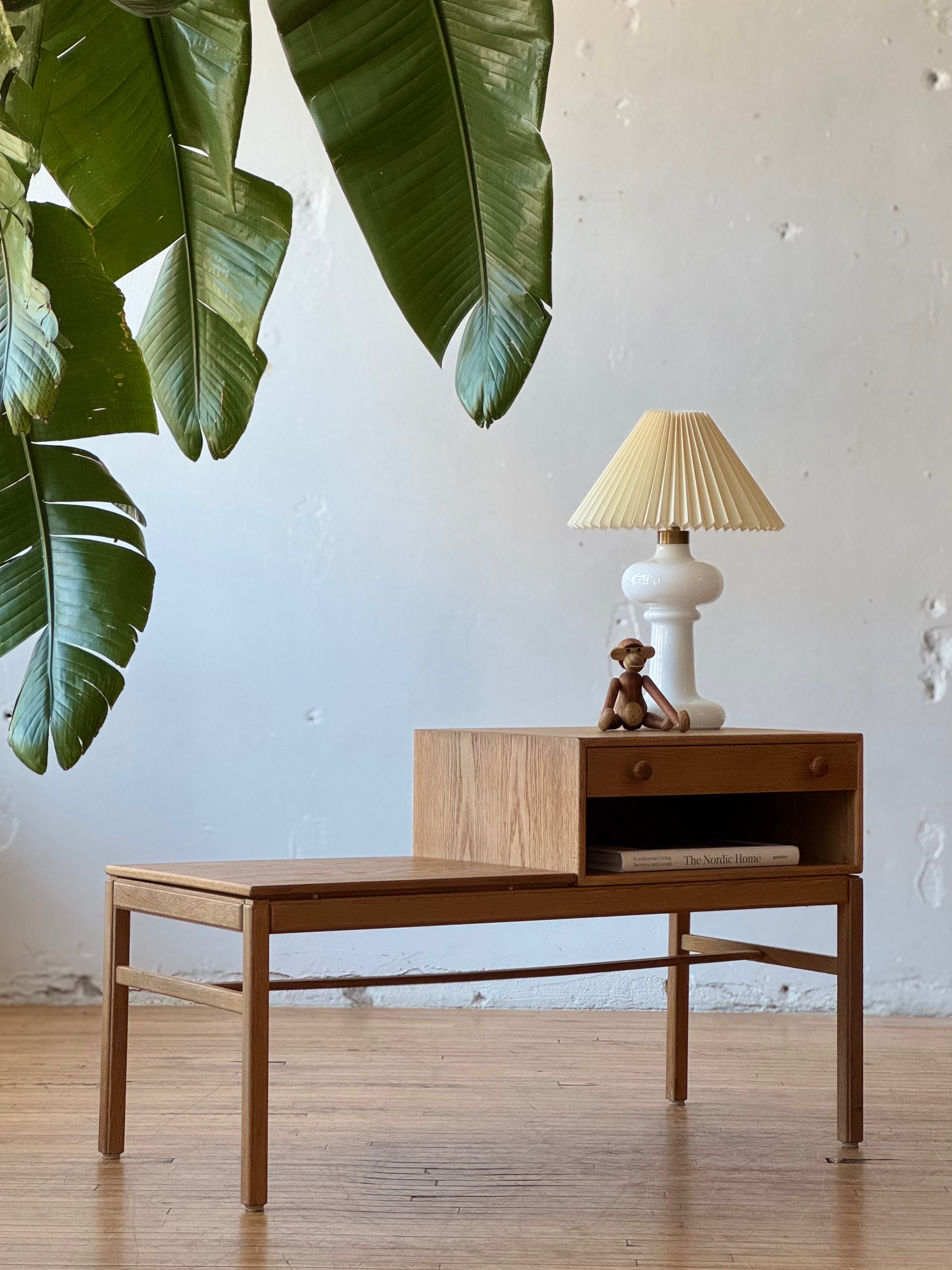 Swedish Oak Telephone Bench by Engstrom Myrstrand for Tingströms #928