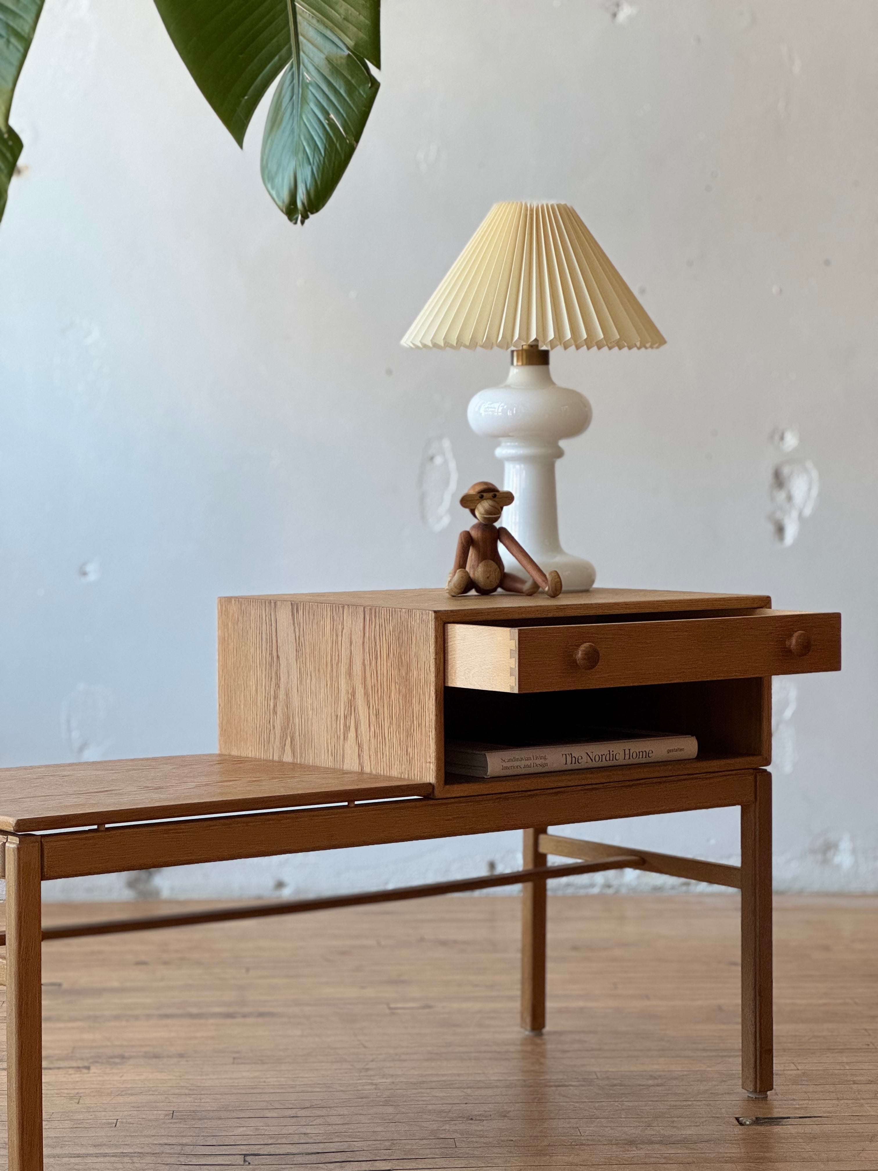 Swedish Oak Telephone Bench by Engstrom Myrstrand for Tingströms #928