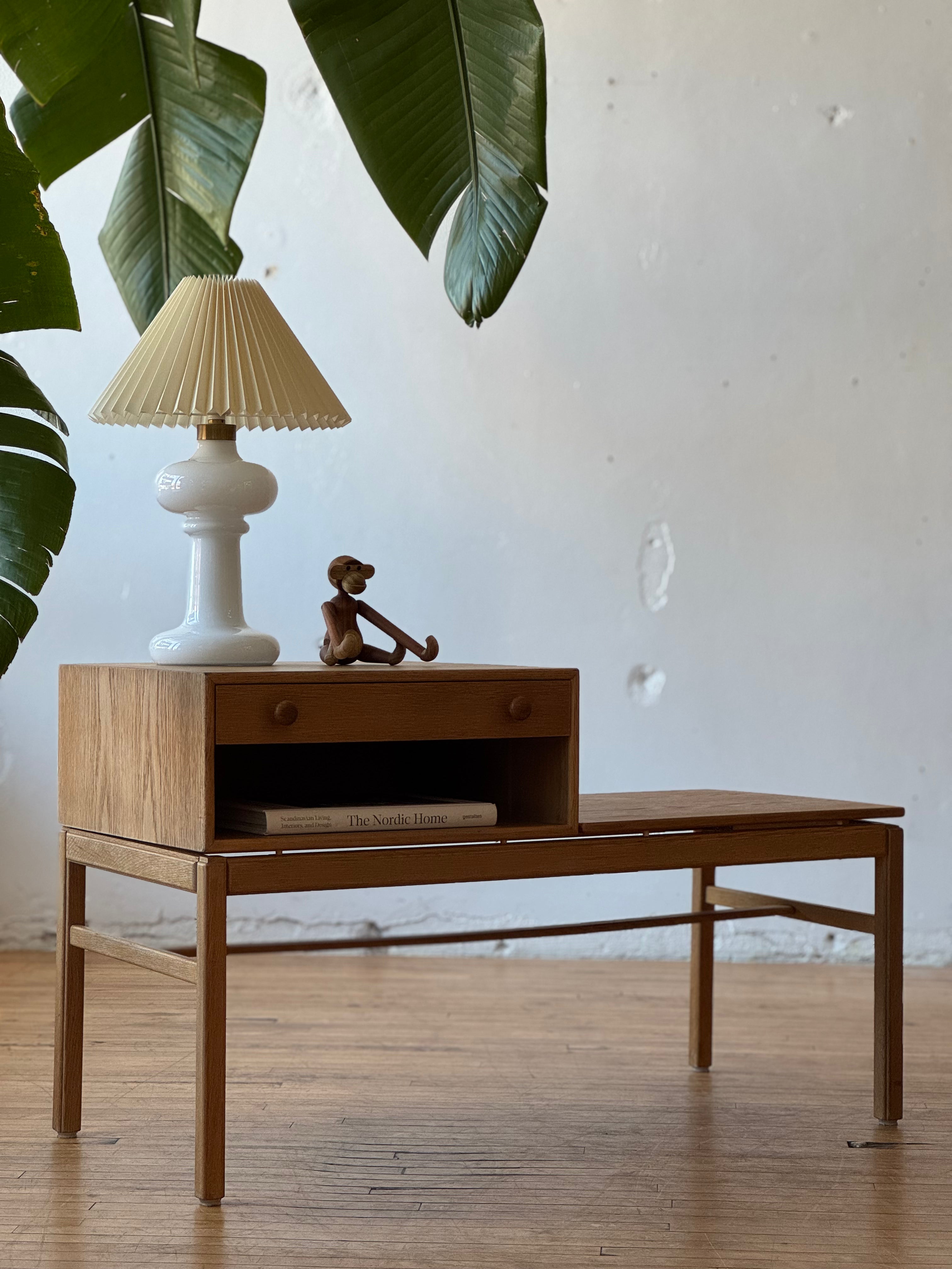 Swedish Oak Telephone Bench by Engstrom Myrstrand for Tingströms #928