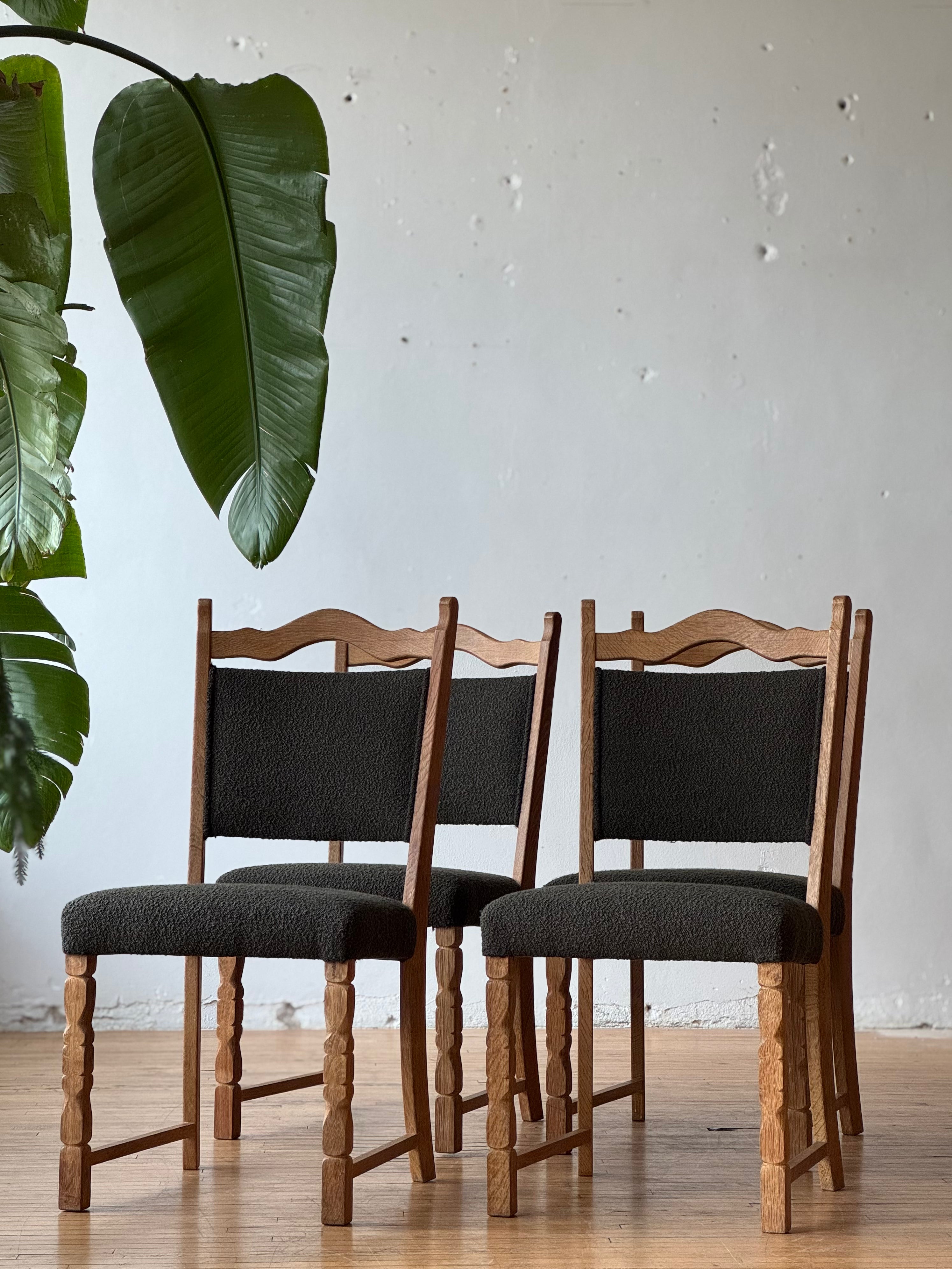 Set of 4 Oak Dining Chairs by Henning Kjaernulf #1712