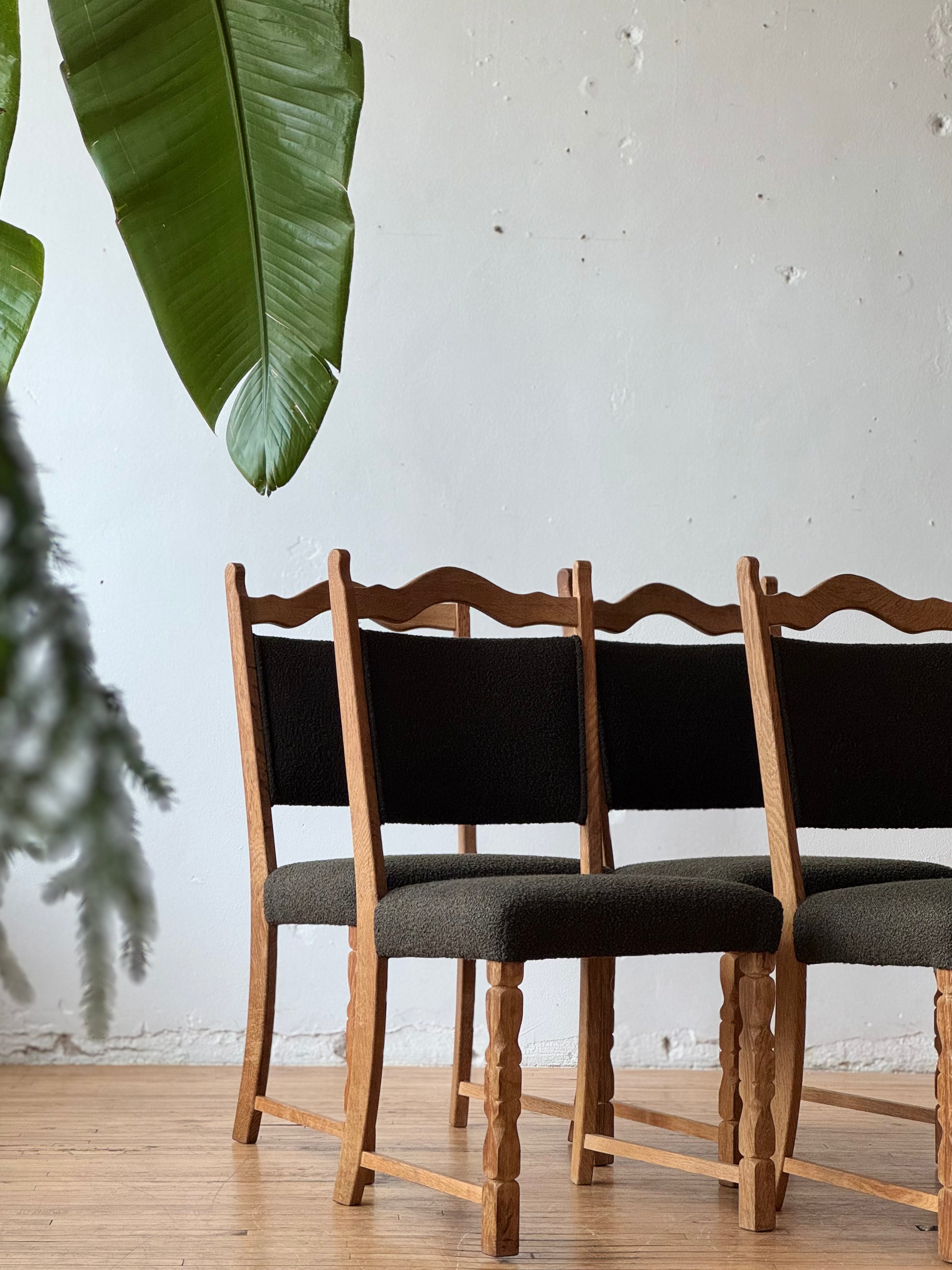 Set of 4 Oak Dining Chairs by Henning Kjaernulf #1712