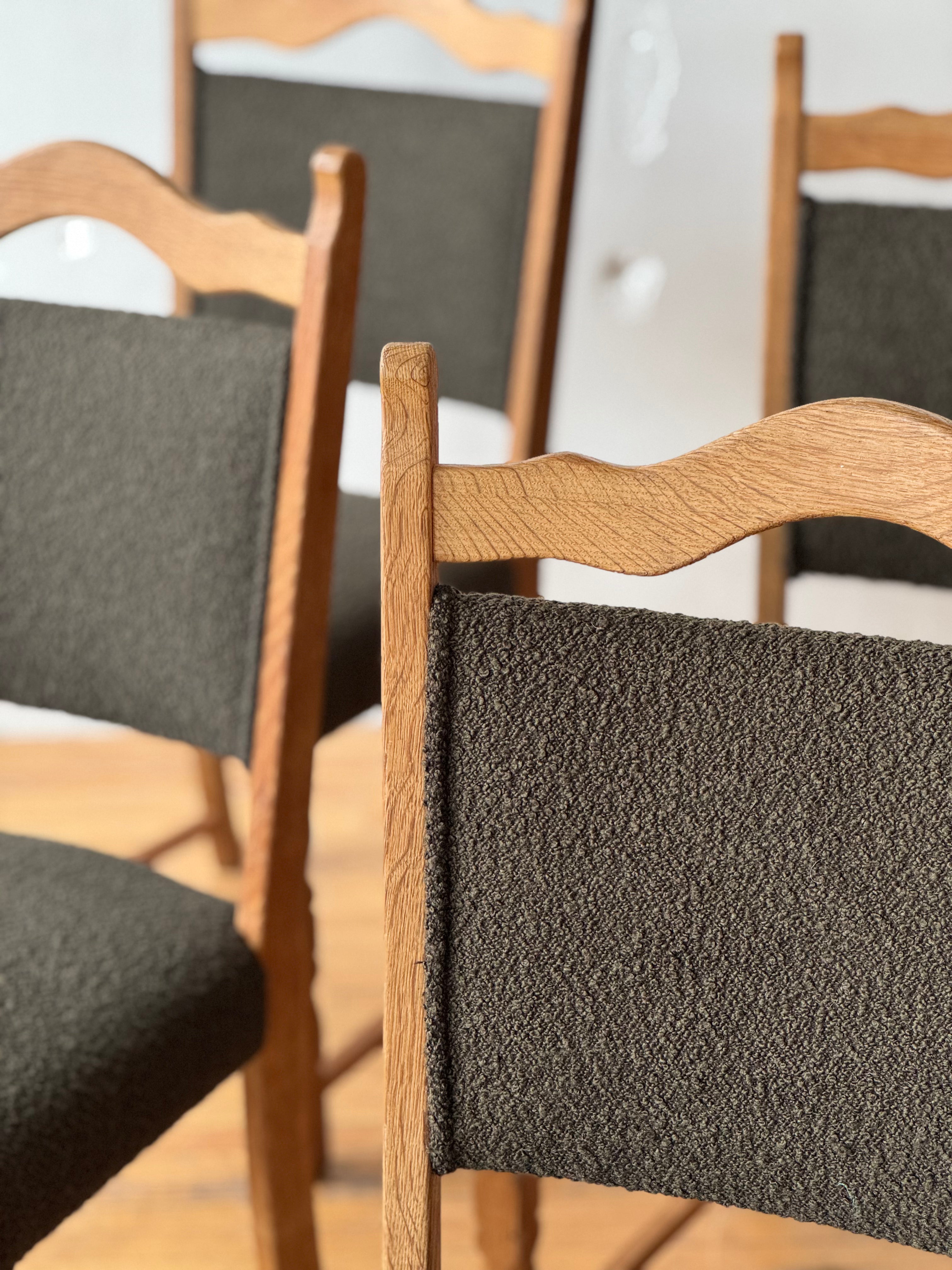 Set of 4 Oak Dining Chairs by Henning Kjaernulf #1712