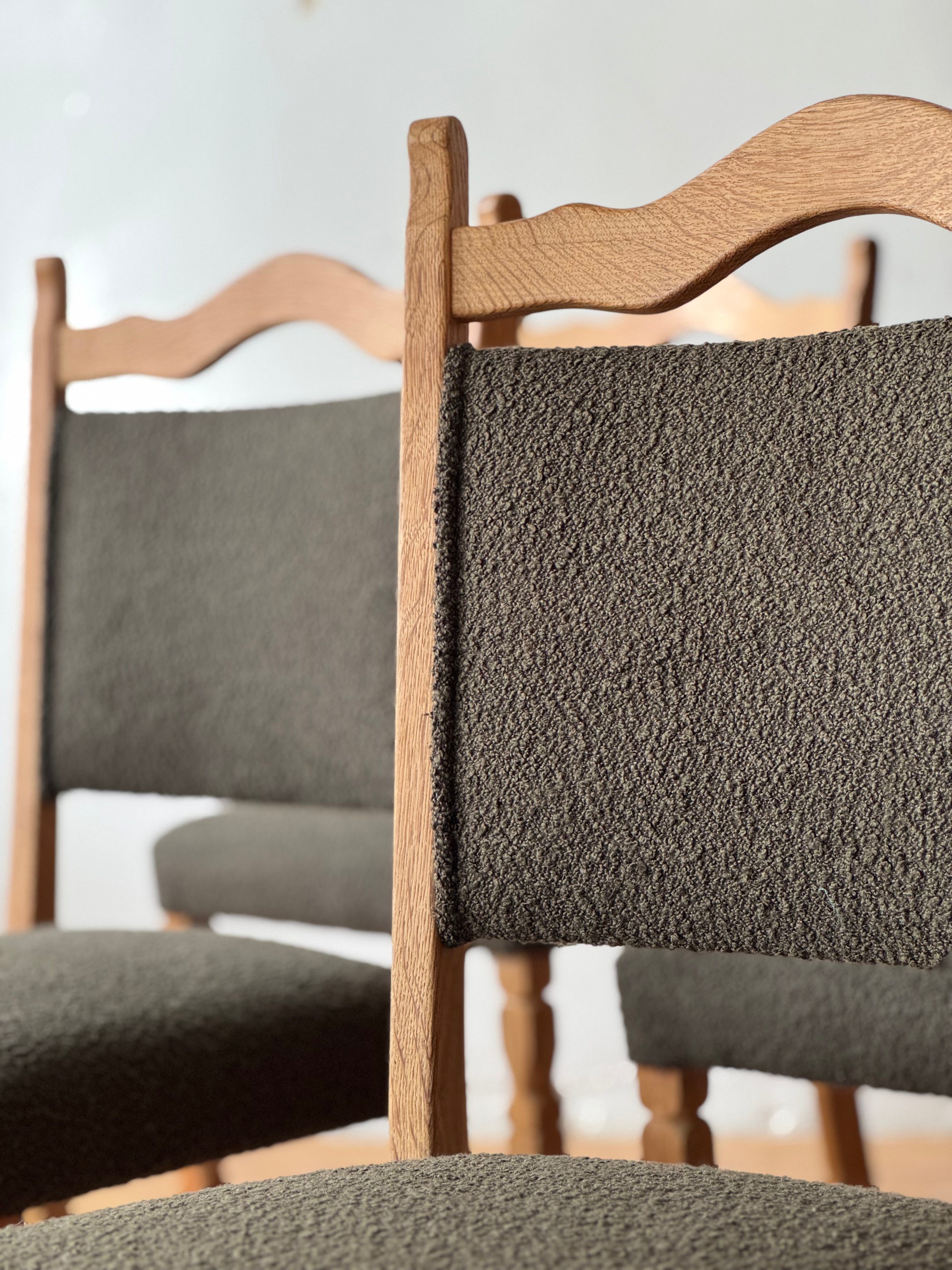 Set of 4 Oak Dining Chairs by Henning Kjaernulf #1712