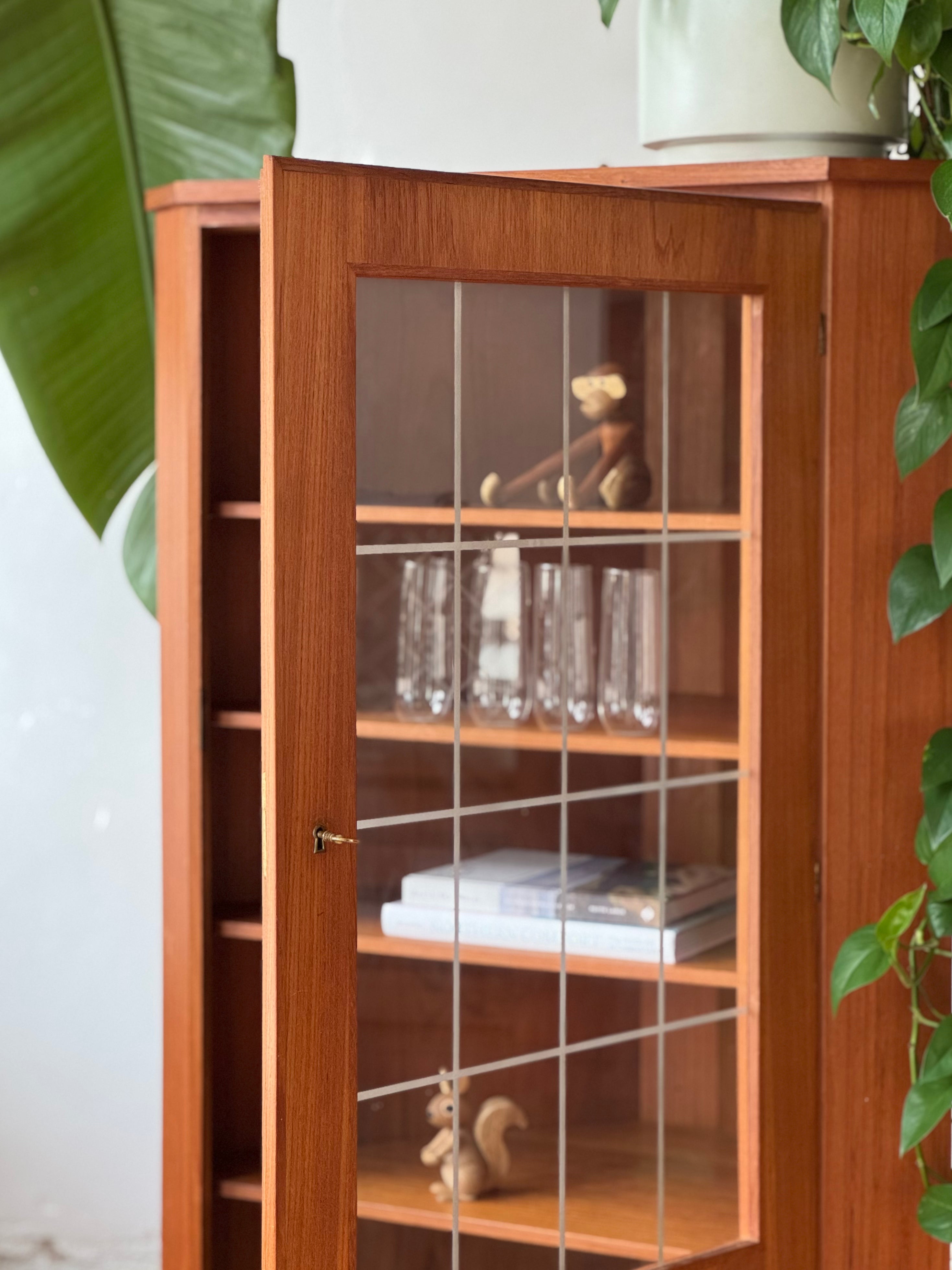 Danish Teak Corner Cabinet #1597